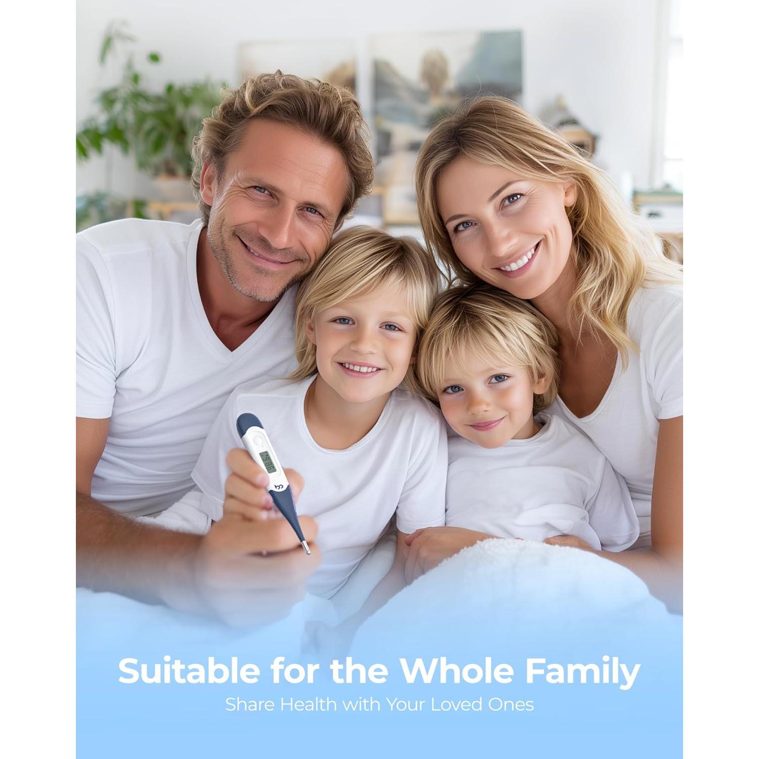 Termómetro Digital JOYTECH Oral Axilar Rectal Flexible Azul