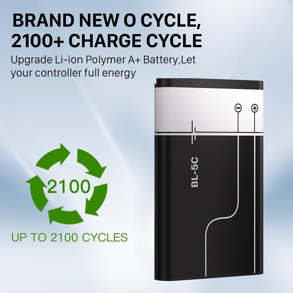 2 Baterías Recargables BL-5C 3.7V 3000mAh Alta Capacidad