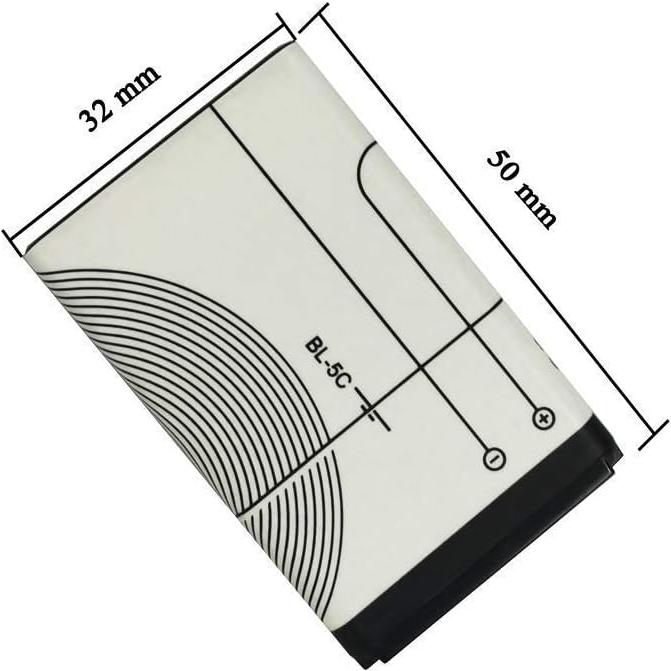 Batería recargable BL-5C 3.7V 1000mAh - 2 piezas con protección