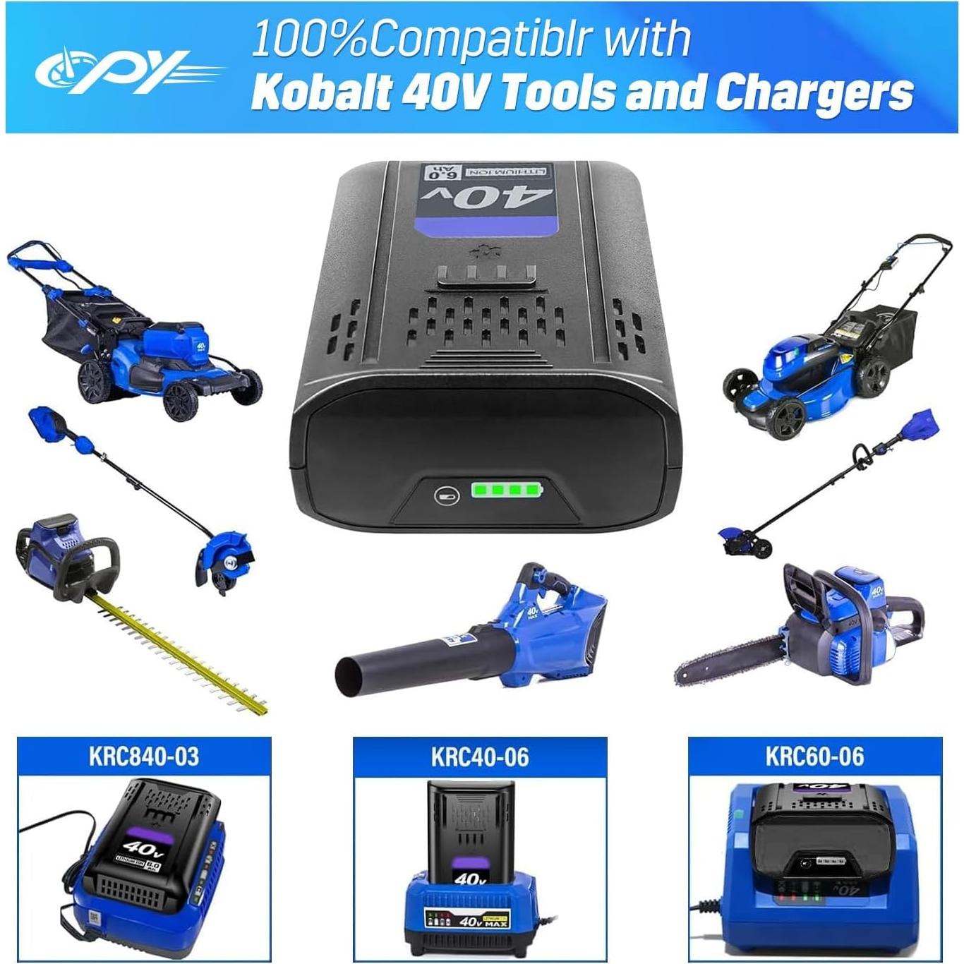 Batería de Reemplazo Kobalt 40V 6.0Ah CPY - Ion de Litio