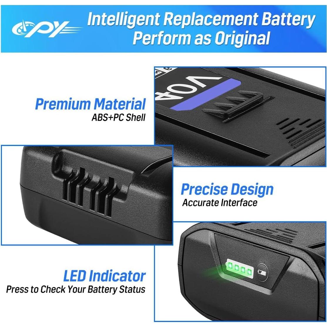 Batería de Reemplazo Kobalt 40V 6.0Ah CPY - Ion de Litio