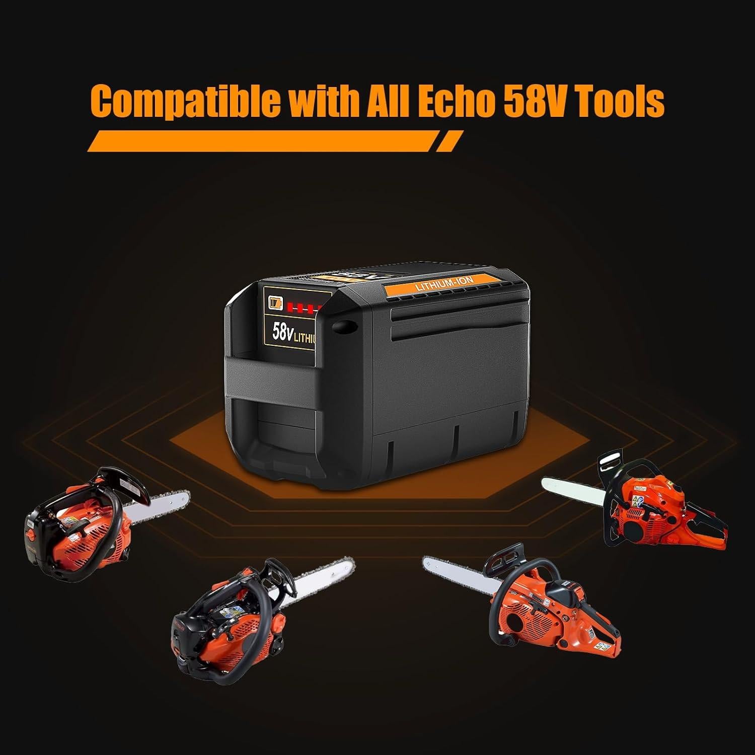 Batería de Litio DSANKE 58V 5.0Ah para Herramientas Echo