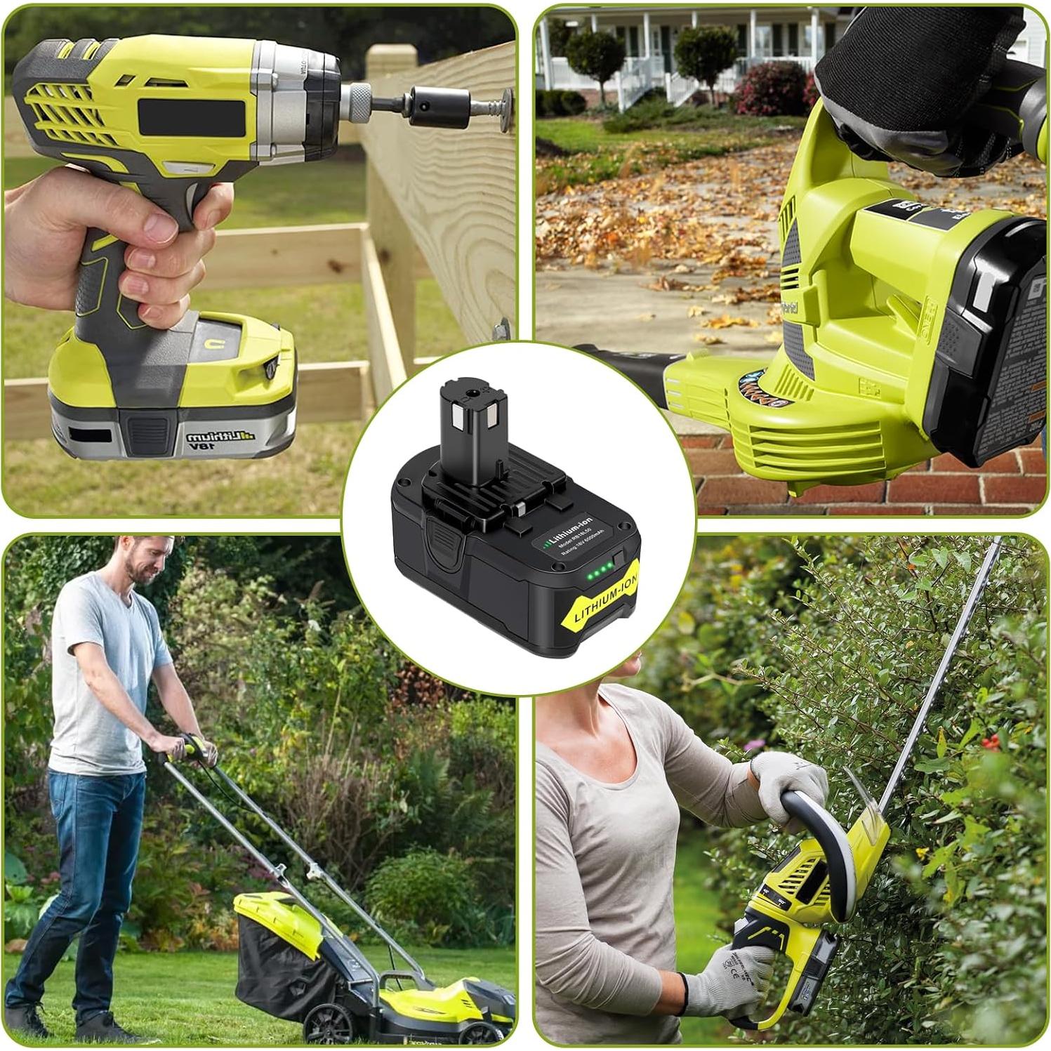 Batería de Litio 18V 6Ah Ryobi P102 P108 P189 P190