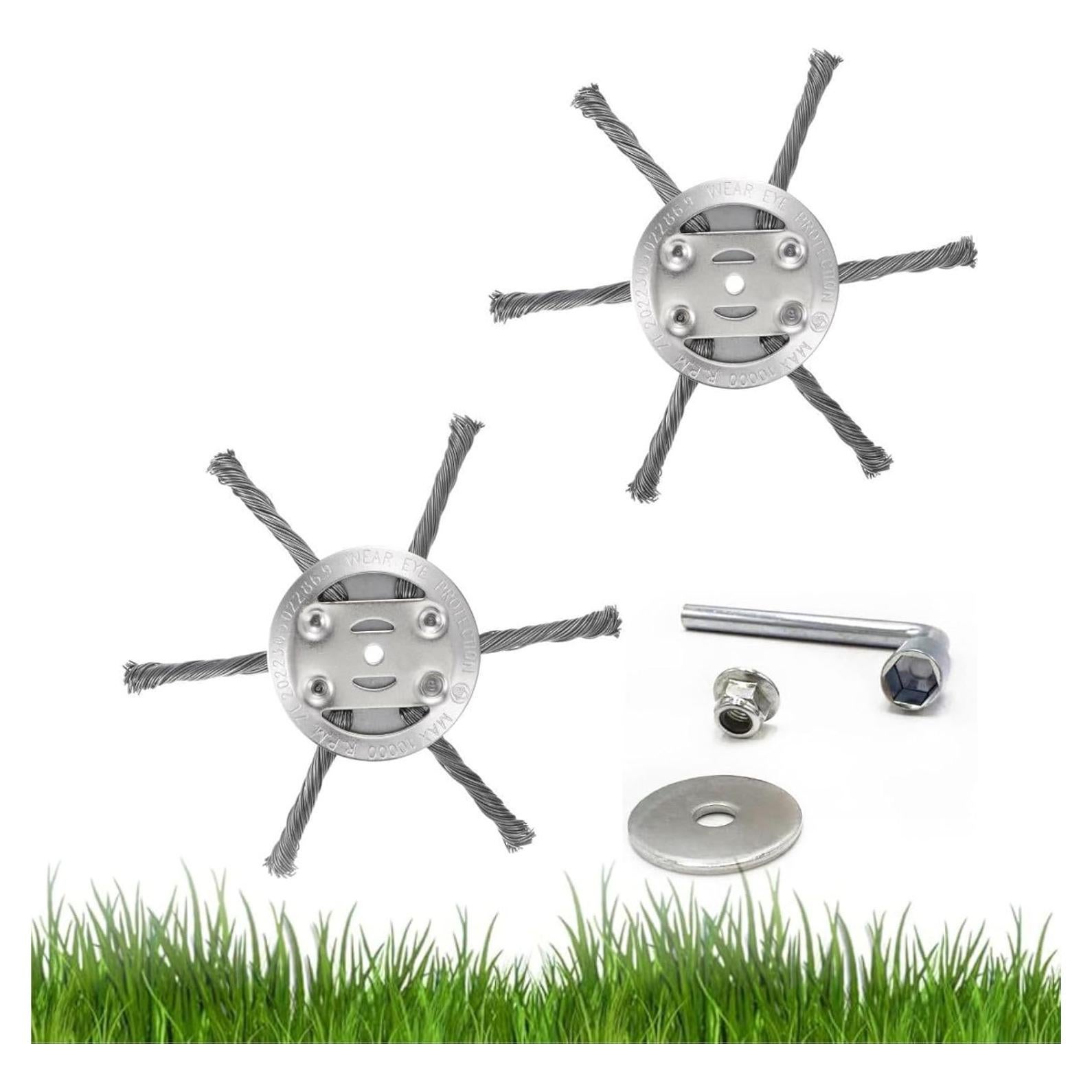 Cabezal de Desmalezadora WHNICUST 6 Cuchillas Alambre Acero 15cm