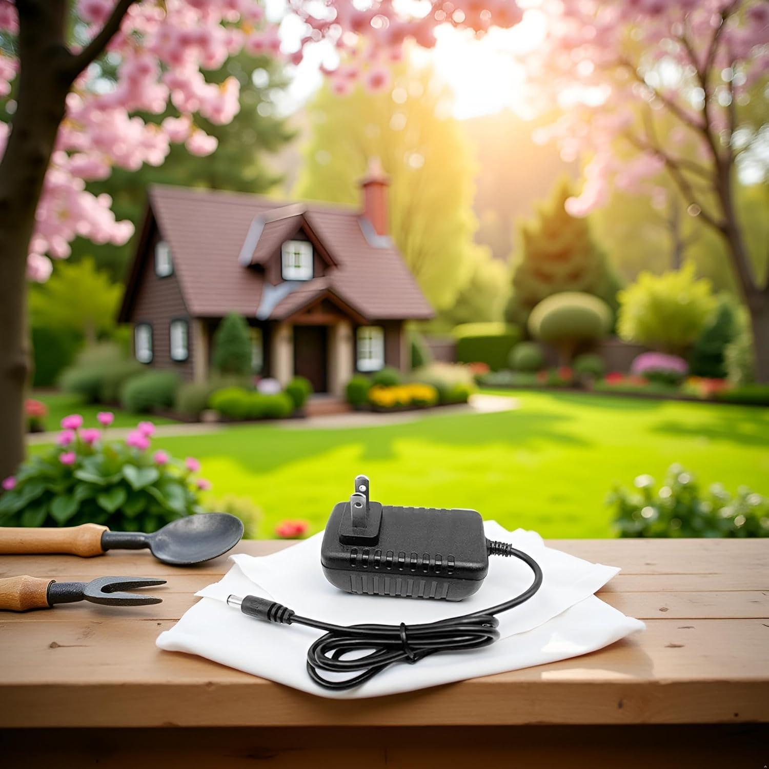 Adaptador AC 12V Junfamilee para Tijeras de Césped 7.2V