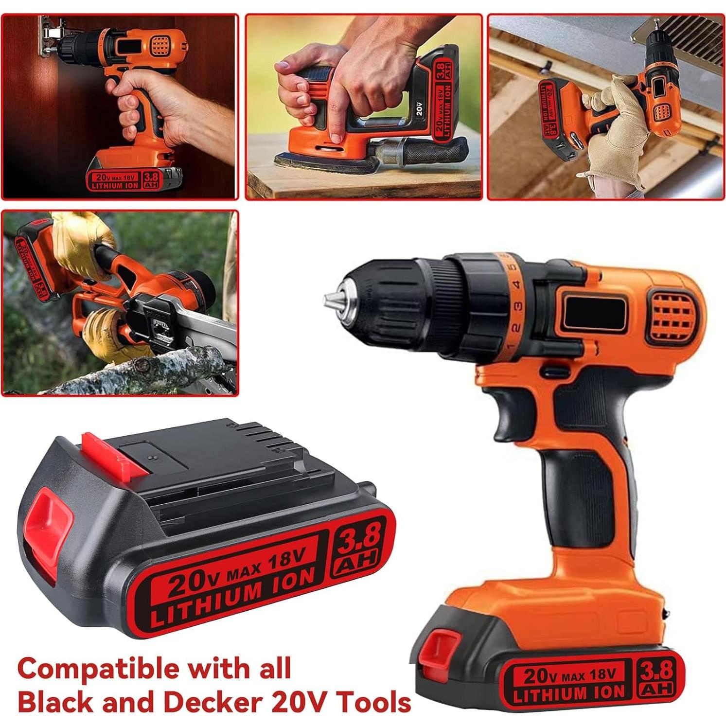 Batería de Litio VANTTECH 20V 3.8Ah para Black & Decker