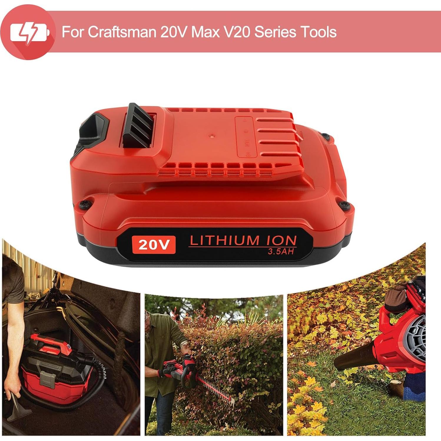 Batería de Reemplazo Craftsman 20V V20 CMCB202 3500mAh (2 Unidades)