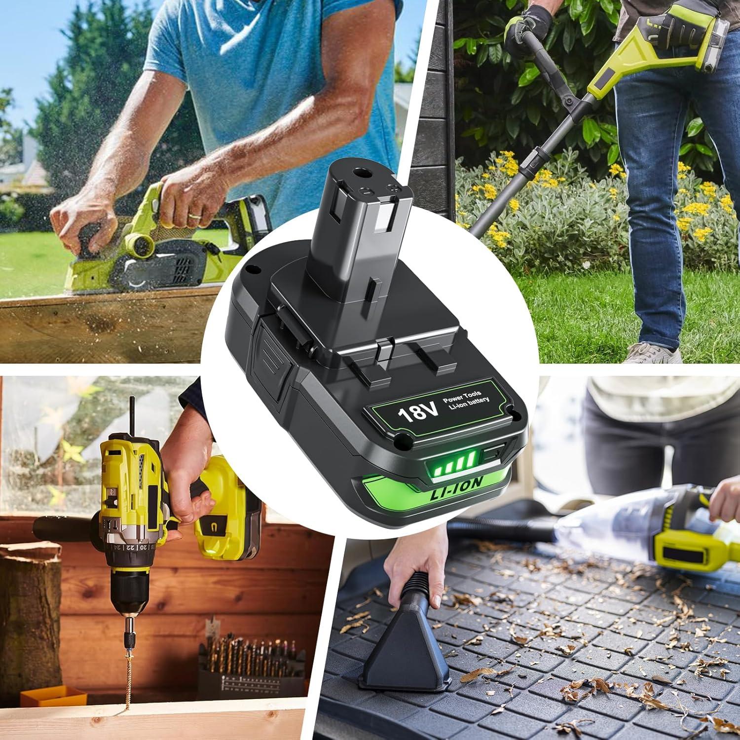 Batería Li-Ion 4000mAh POWTREE para Ryobi 18V P107 P102 P103