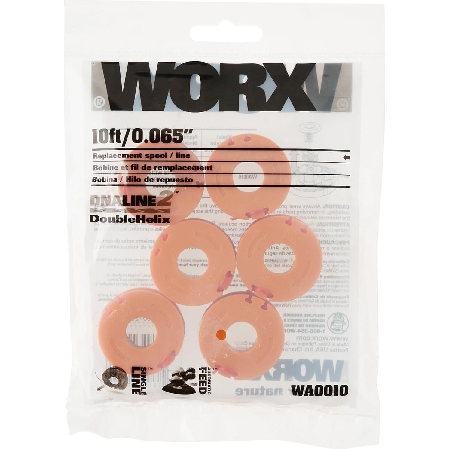 Carretes de Hilo Inalámbricos Worx WA0010 - 6 Unidades 18.29m