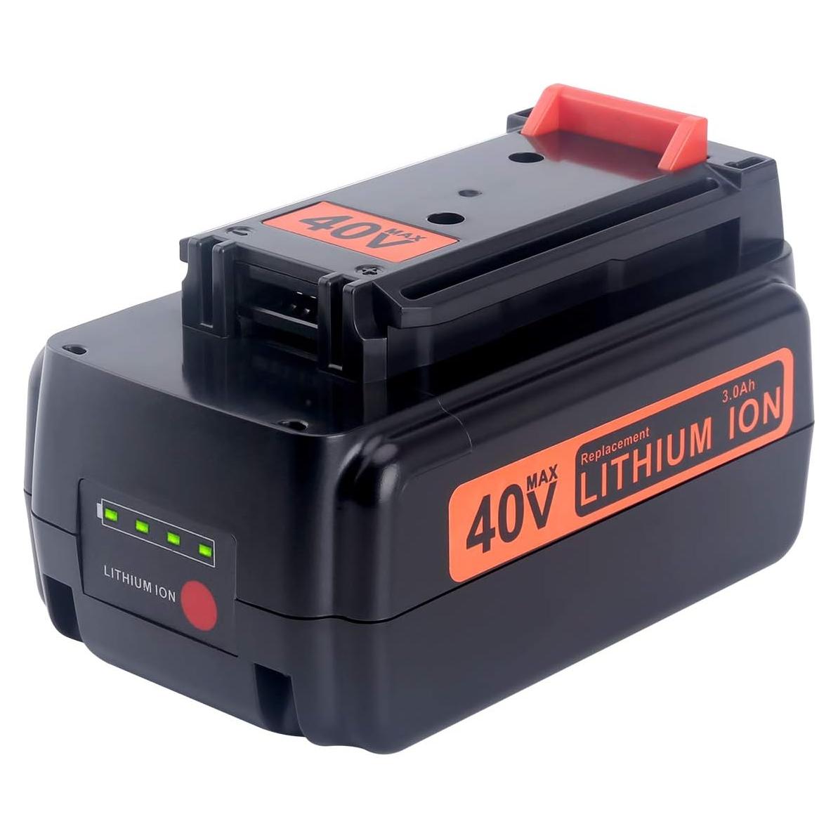 Batería de Litio Biswaye 40V 3.0Ah Compatible Black & Decker