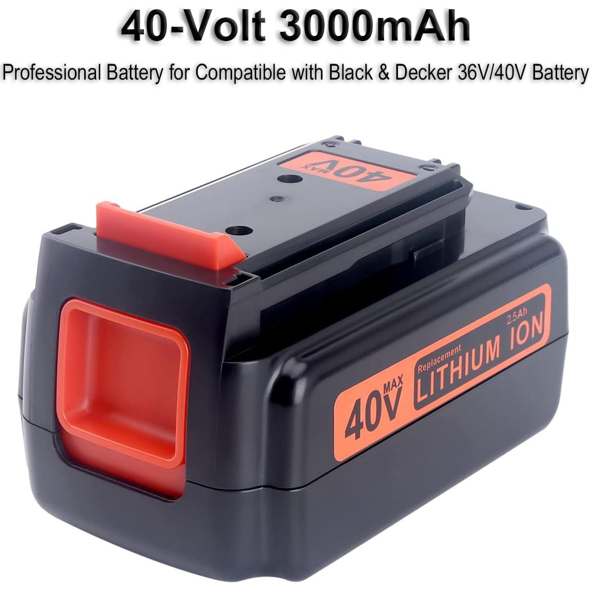Batería de Litio Biswaye 40V 3.0Ah Compatible Black & Decker
