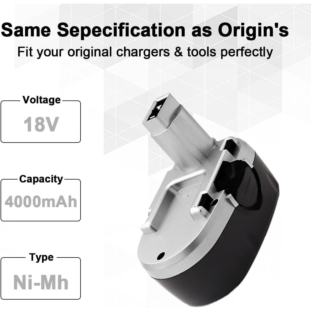 Batería de Reemplazo PDstation 4000mAh 18V para Worx