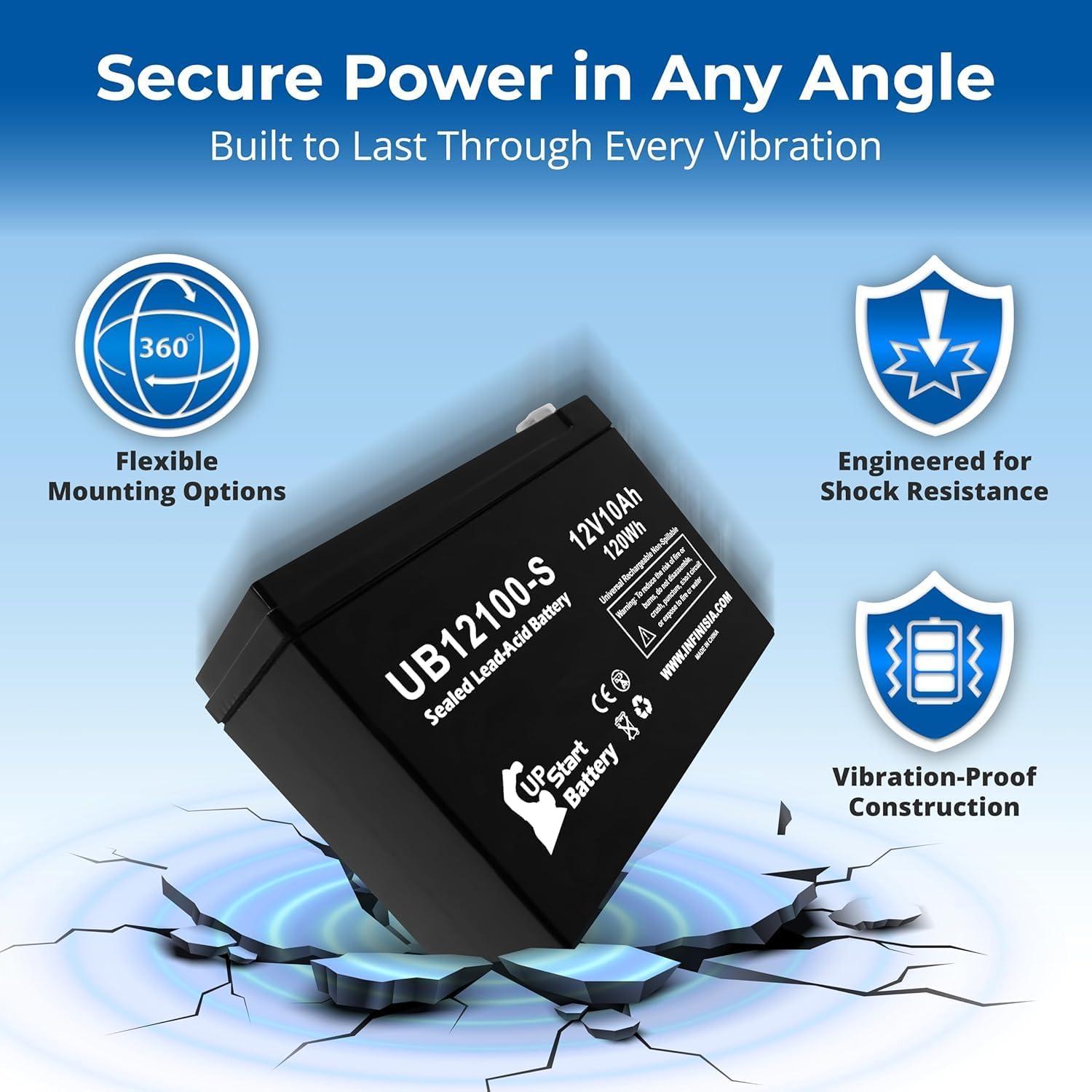 Paquete de 2 Baterías 12V 10Ah UpStart para Cortadoras Neuton CE5