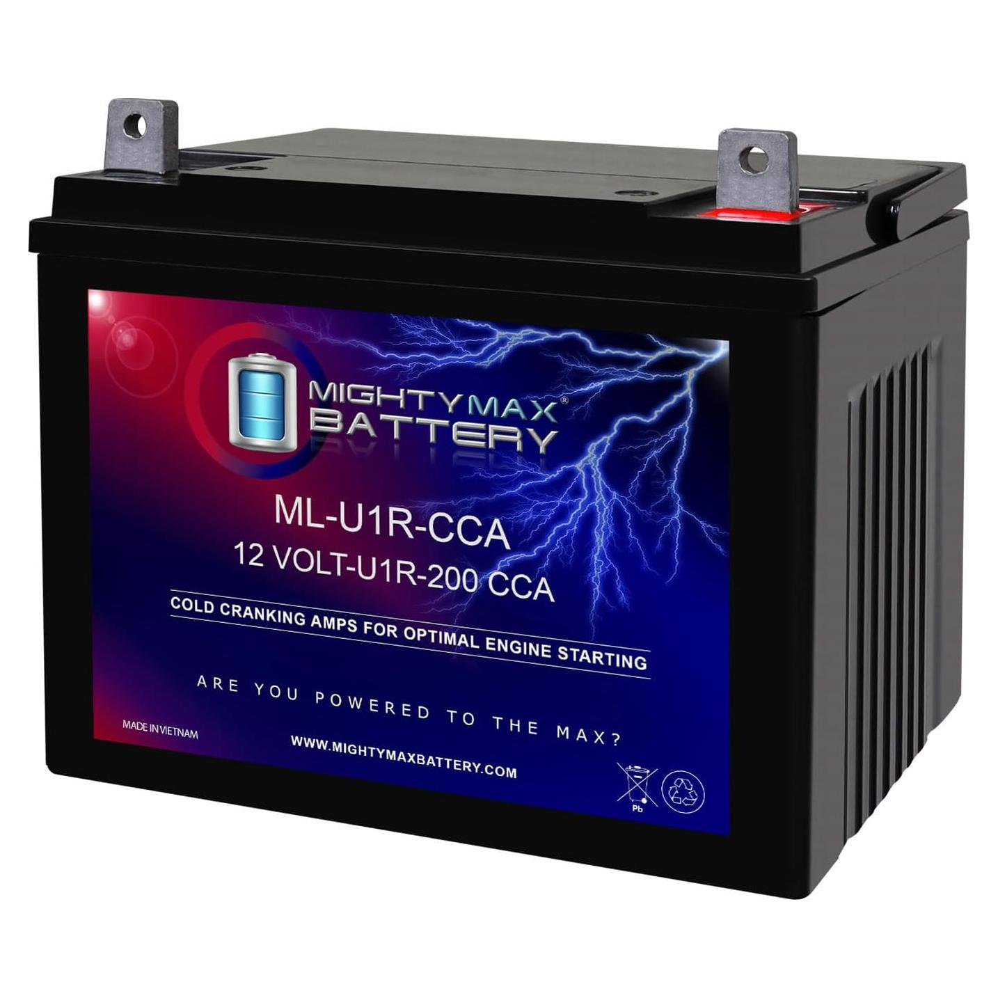 Batería Mighty Max ML-U1R-CCA 12V 200CCA para Cortacésped