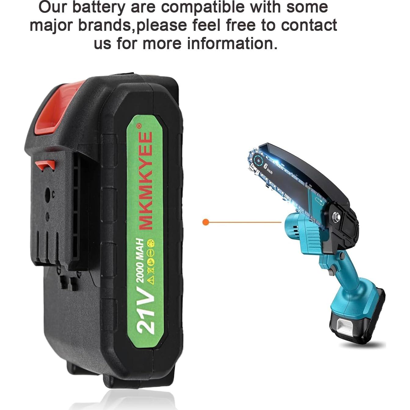 Batería de Litio 21V MKMKYEE III 2.0Ah con Pantalla LED