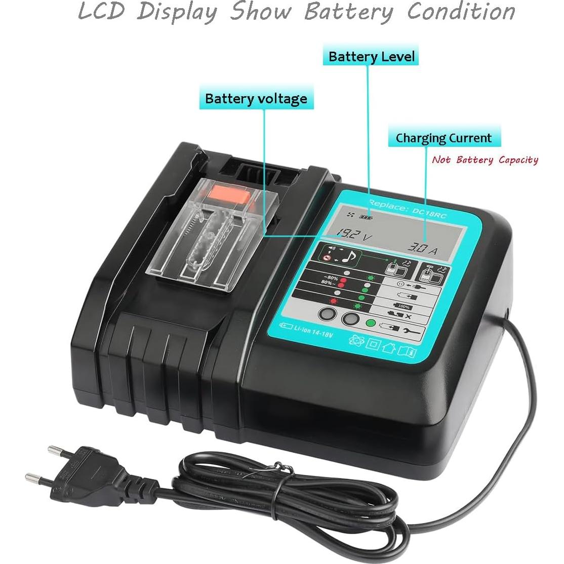 2 Baterías 18V 5.0Ah BL1850B y Cargador para Makita