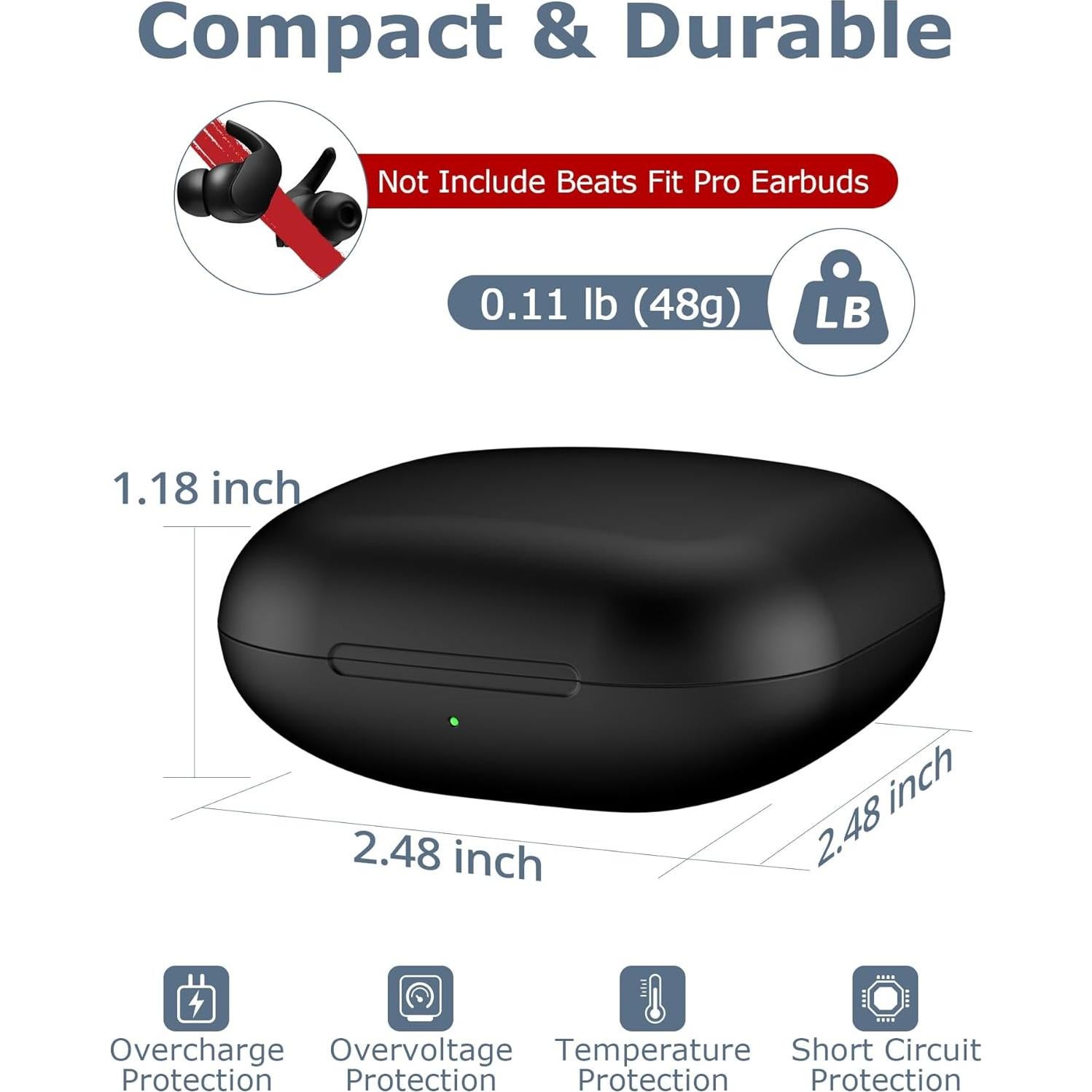 Funda de Carga Inalámbrica XCZNAGS para Beats Fit Pro 700mAh