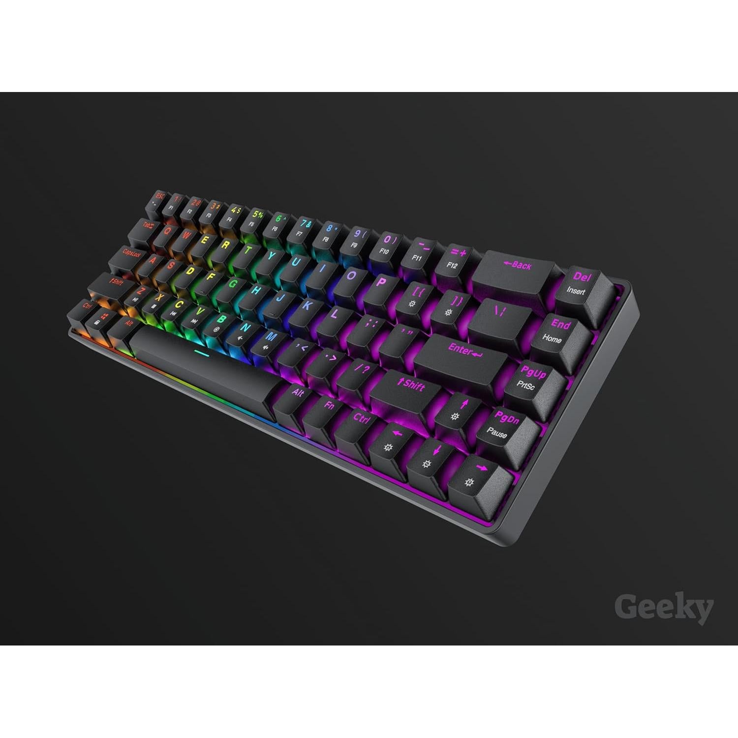 Teclado Mecánico Geeky GK65 SE 65% RGB 68 Teclas Negro
