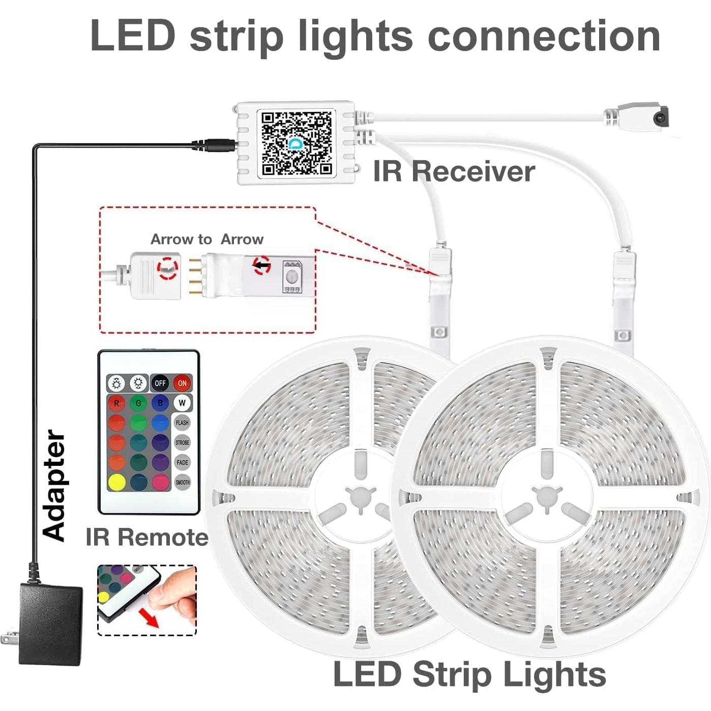 Tira LED RGB 12.1m DAYBETTER con Control Remoto y APP