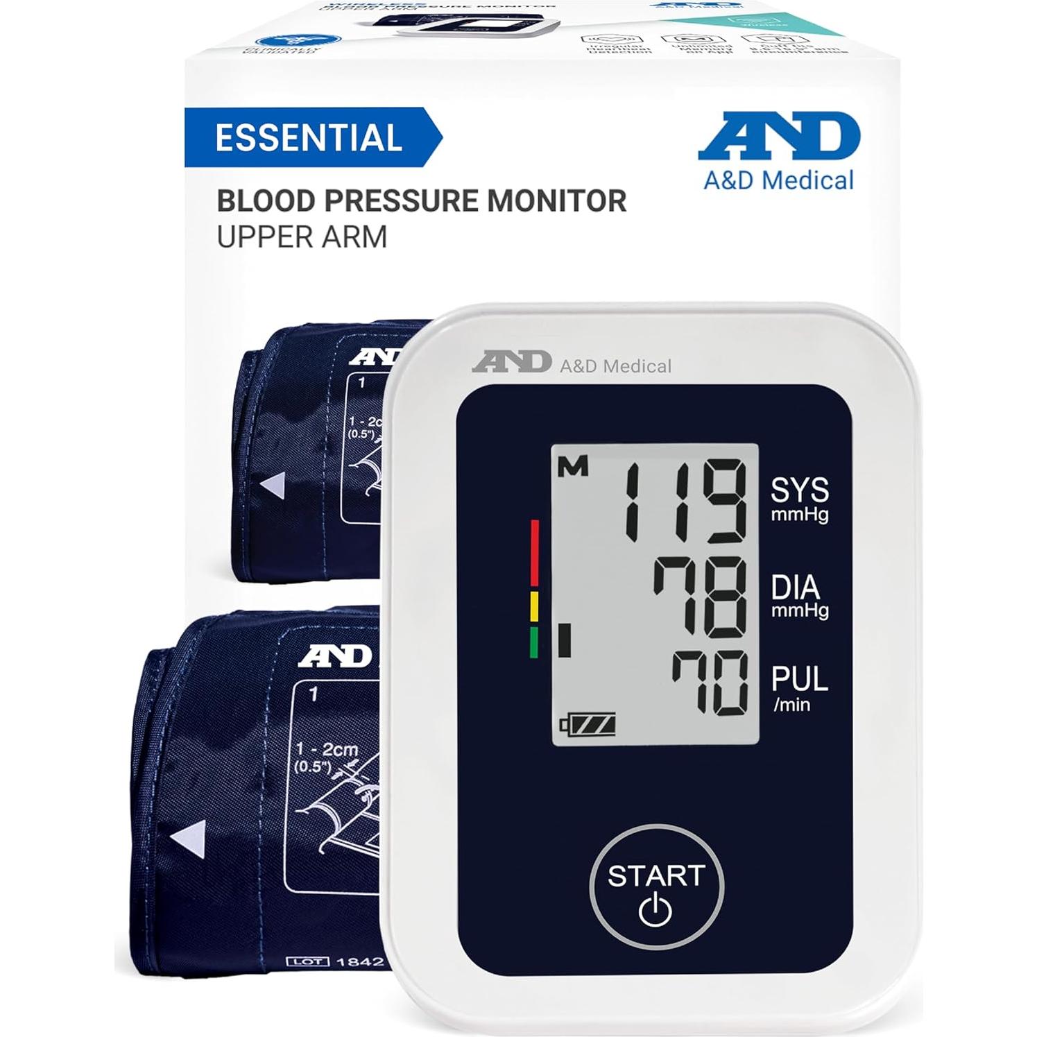 Monitor de Presión Arterial A&D Medical UA-651 con Manguito Amplio