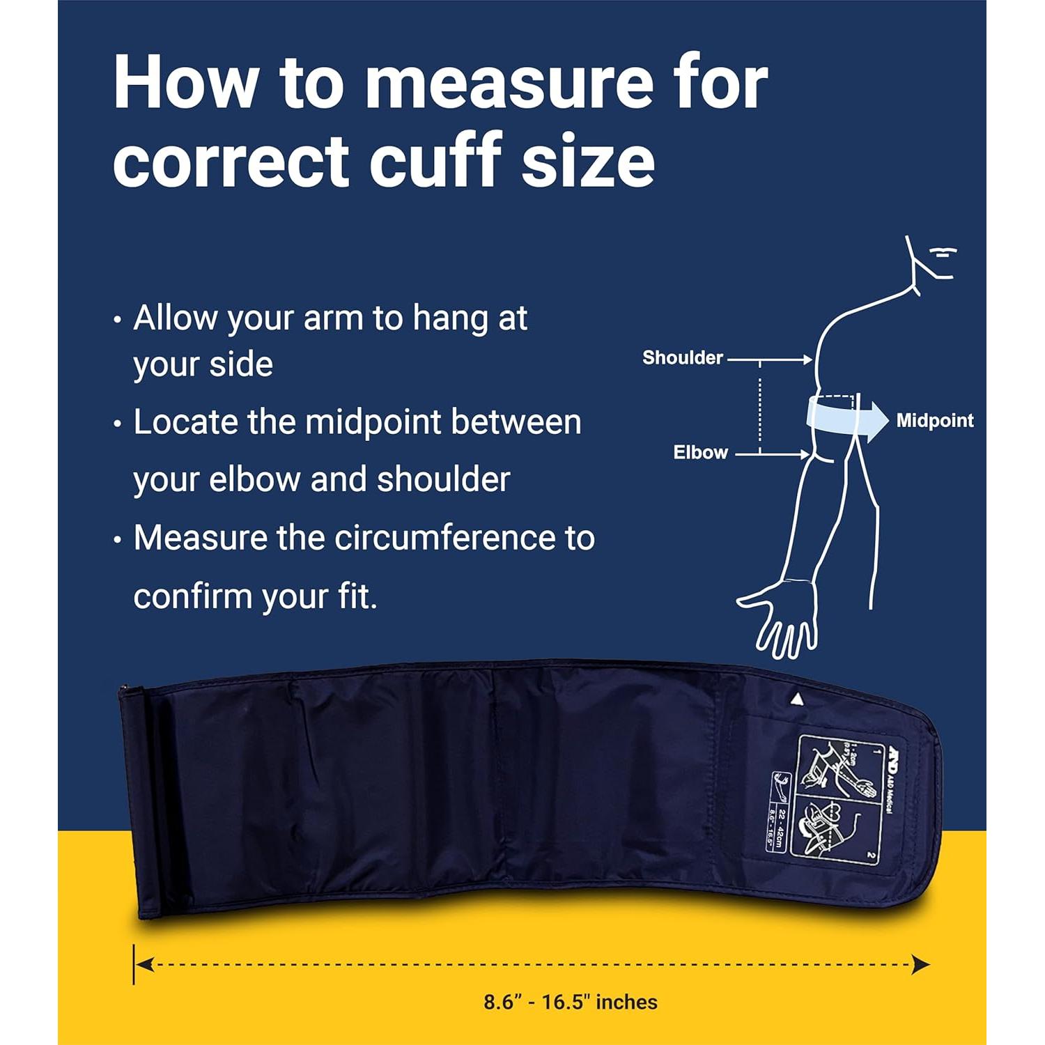 Monitor de Presión Arterial A&D Medical UA-651 con Manguito Amplio