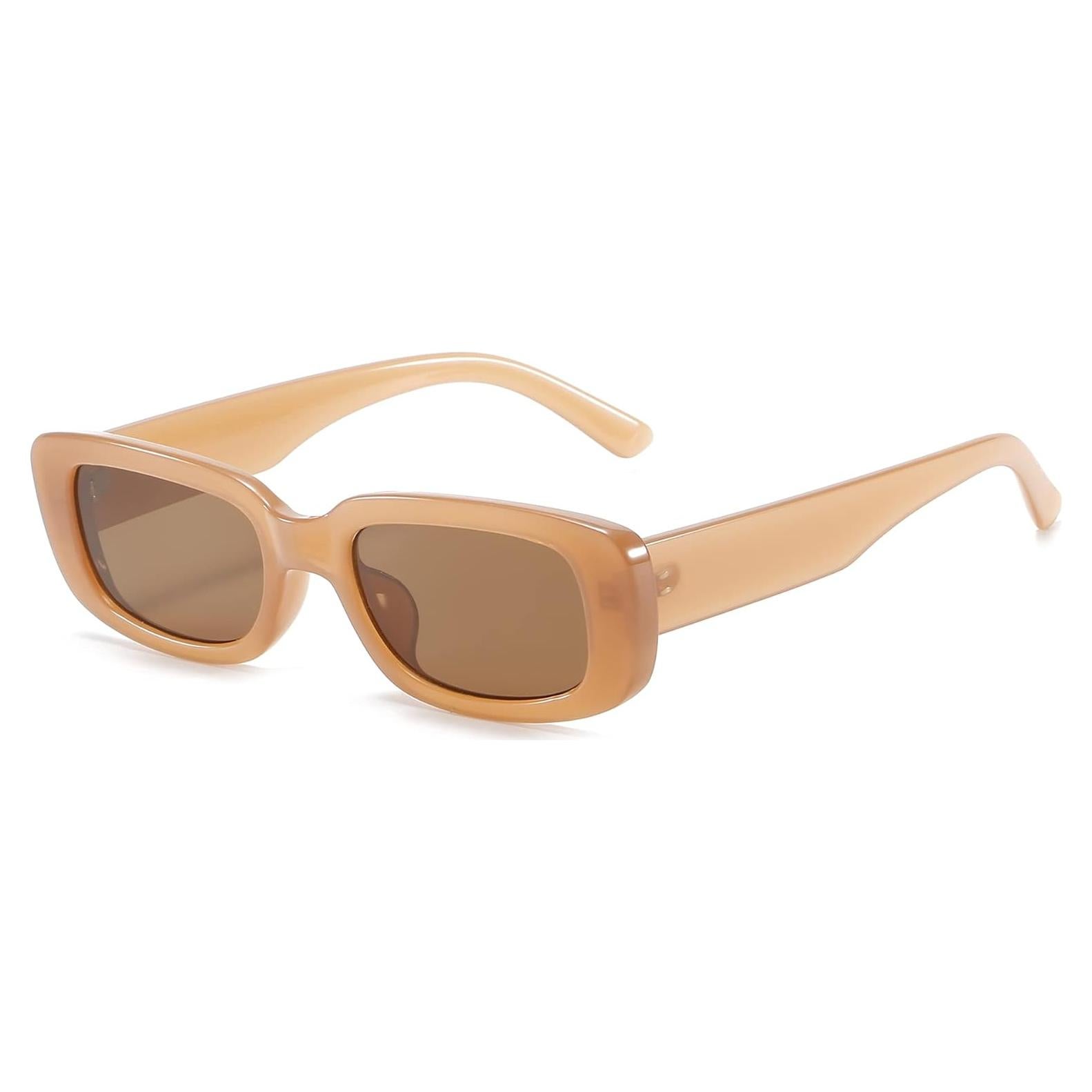 Gafas de sol BUTABY para mujeres retro UV400 marco beige