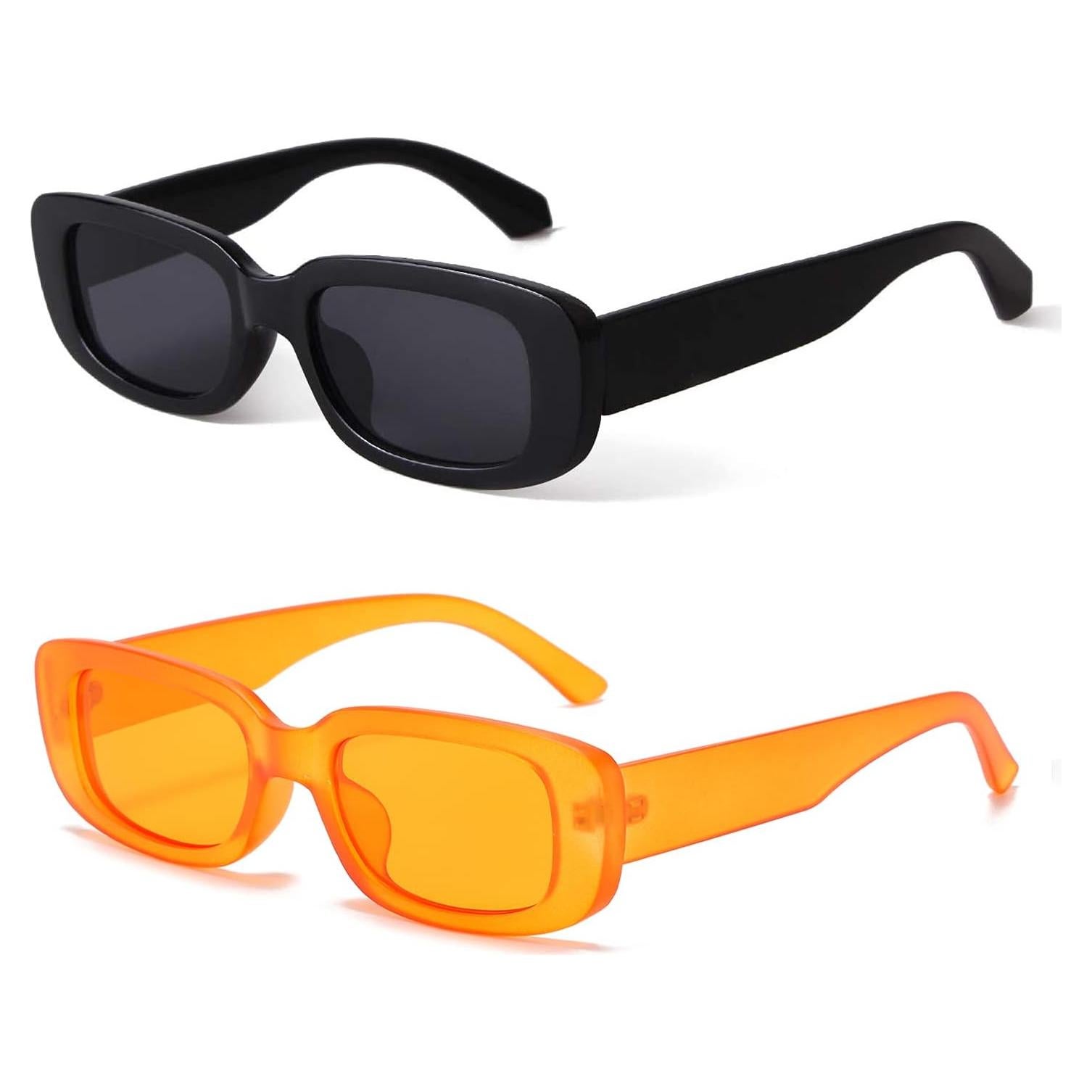 Gafas de sol BUTABY retro UV400 para mujeres, marco negro