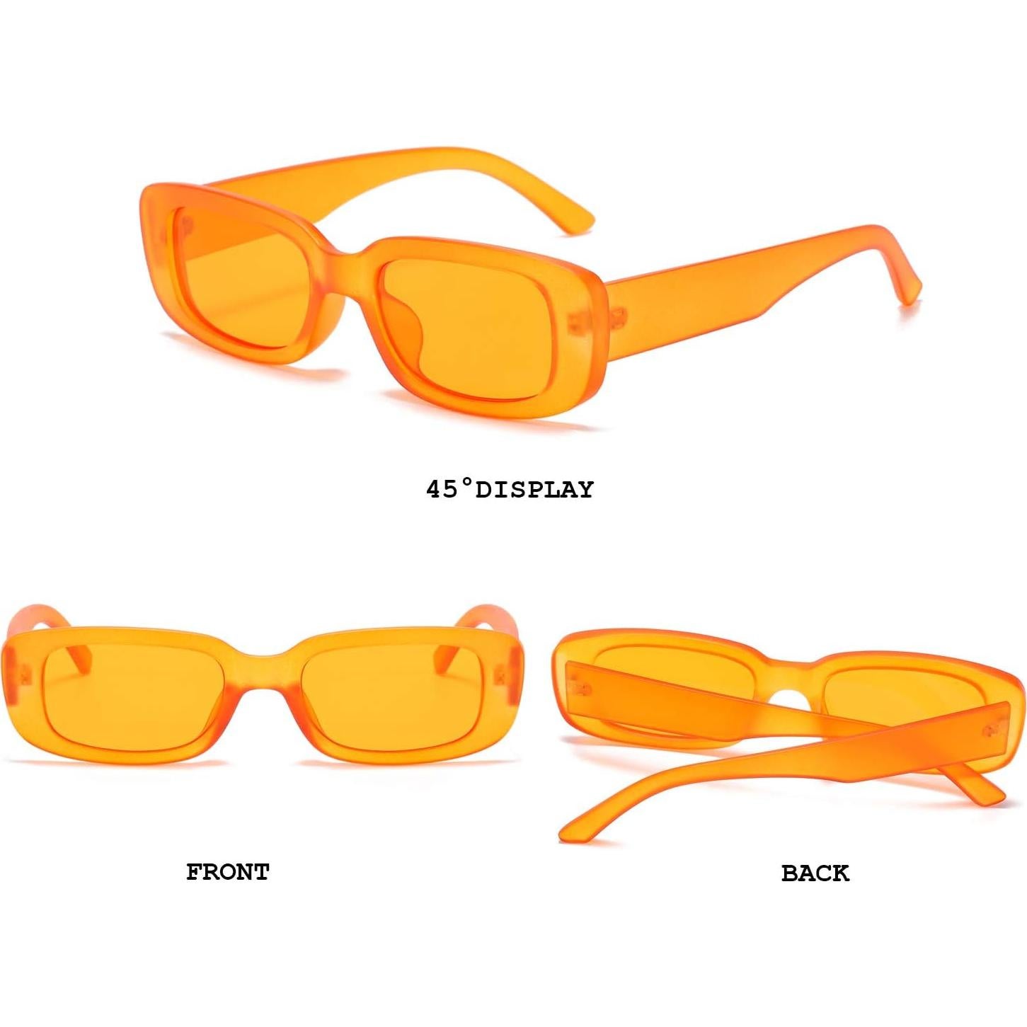 Gafas de sol BUTABY retro UV400 para mujeres, marco negro