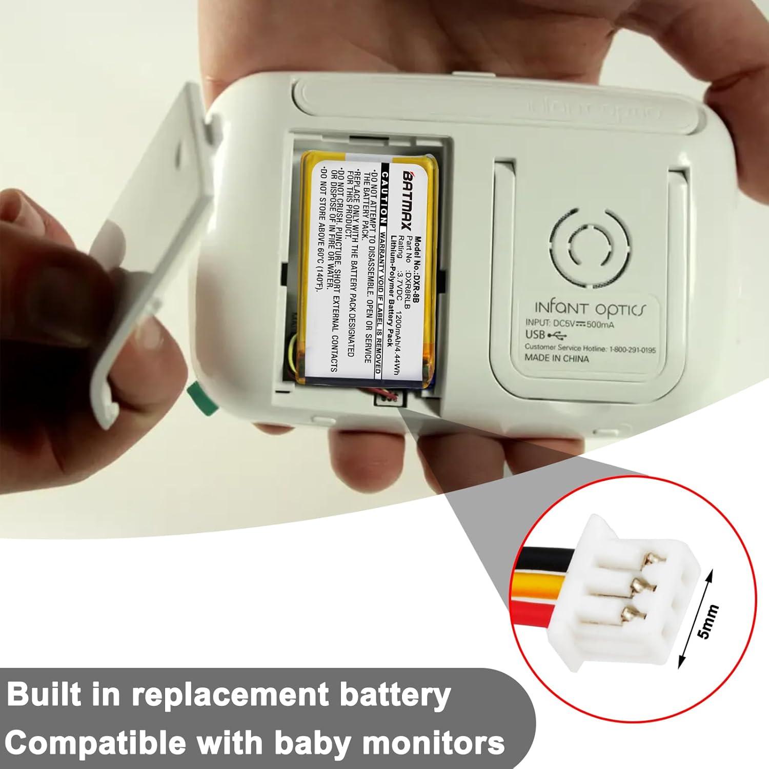 Batería Li-ion Batmax SP803048 1200mAh para Monitor Bebé DXR-8