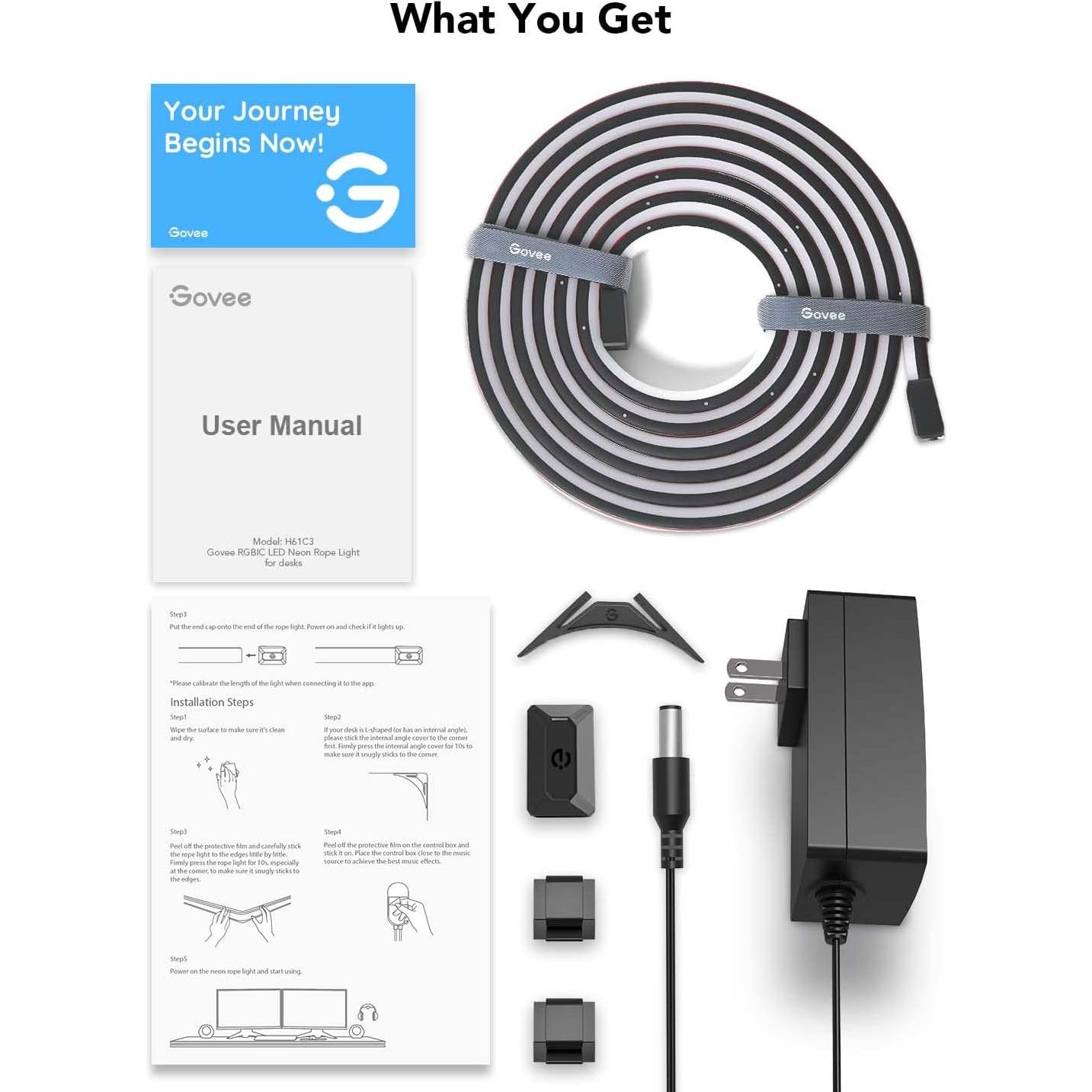 Luces de Juego Govee H61C3 RGBIC 3,05 m Control App