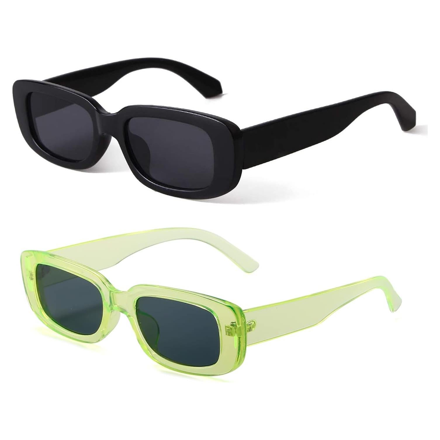 Gafas de sol BUTABY retro UV400 para mujeres, marco negro
