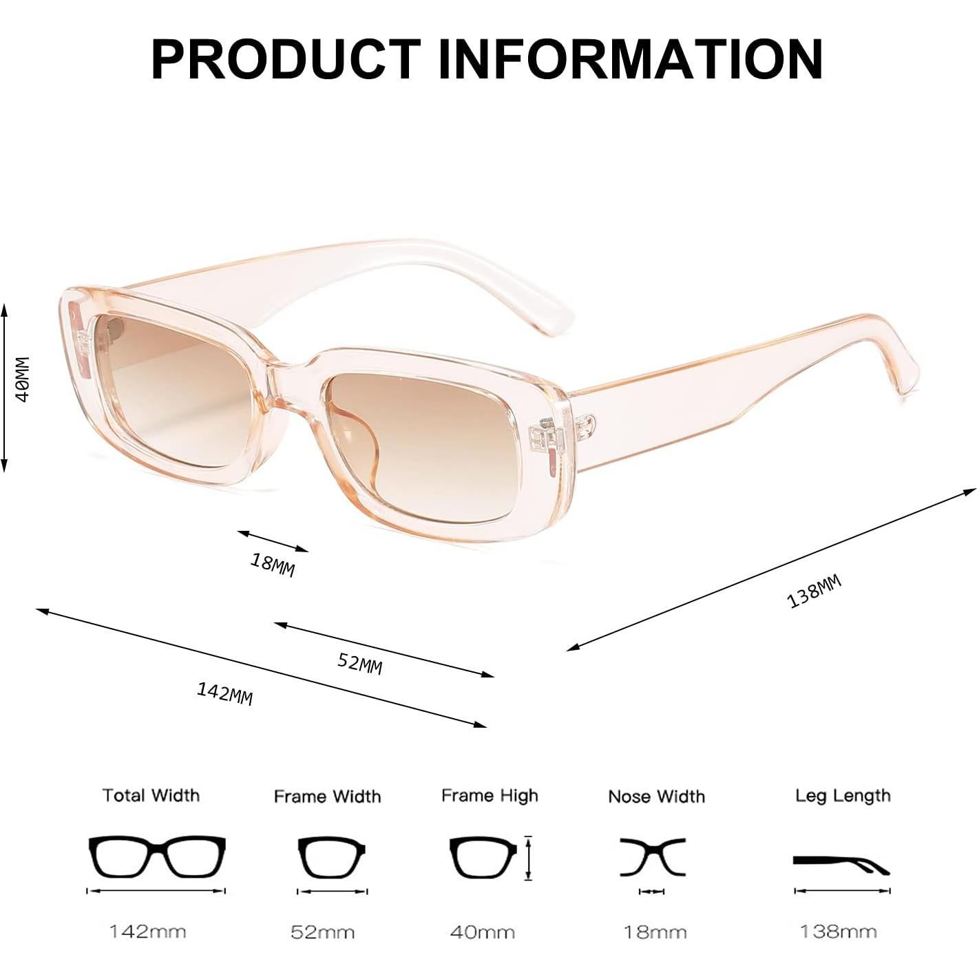 Gafas de Sol BUTABY Rectangulares UV400 para Mujeres