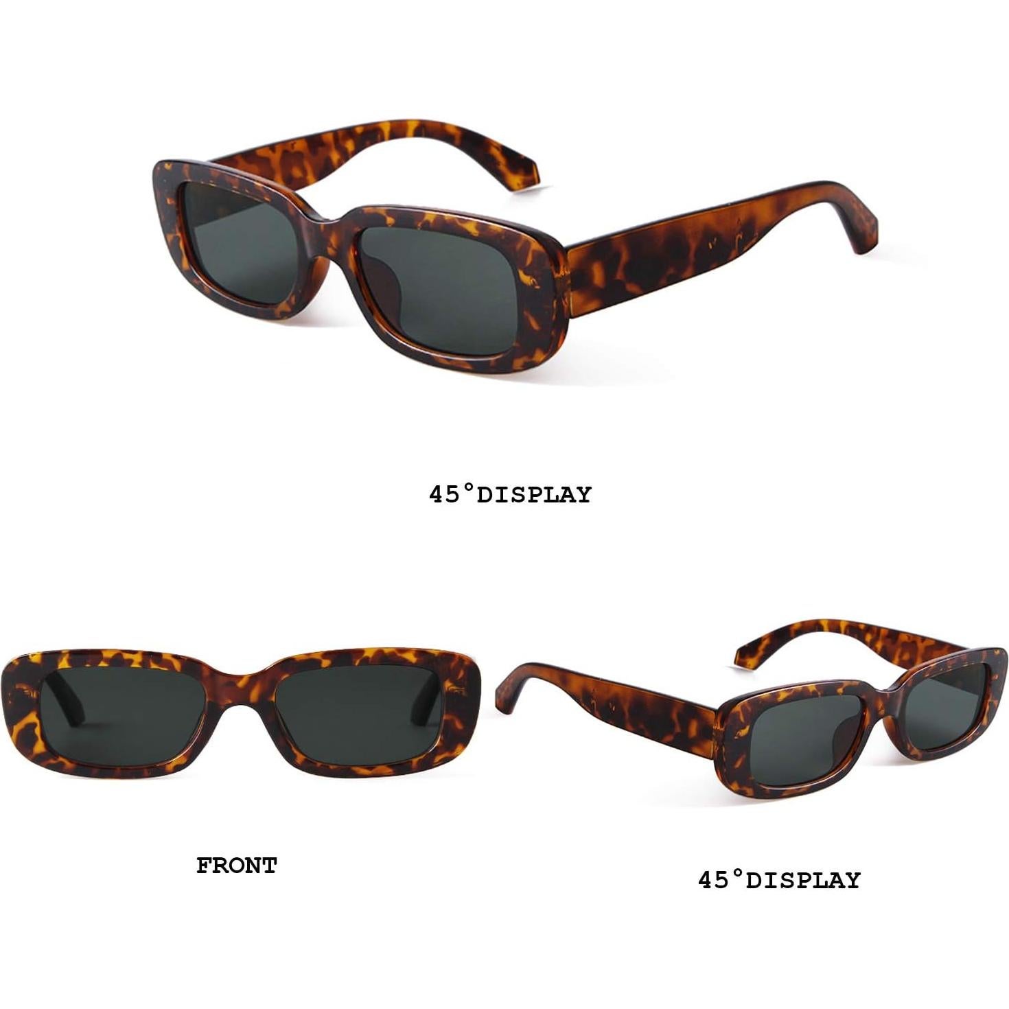 Gafas de sol BUTABY para mujeres, retro UV400, marco leopardo