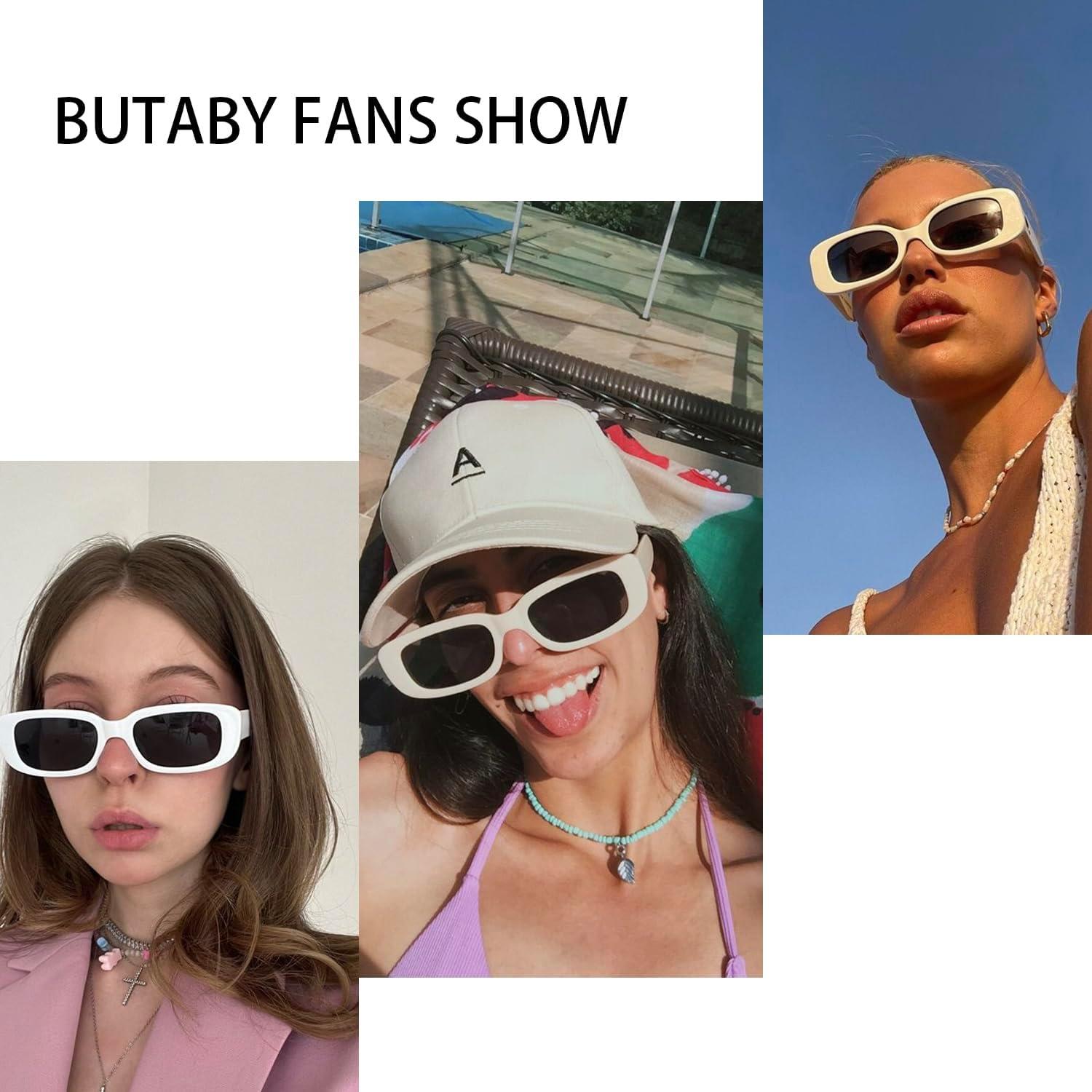 Gafas de Sol BUTABY Rectangulares UV400 para Mujeres