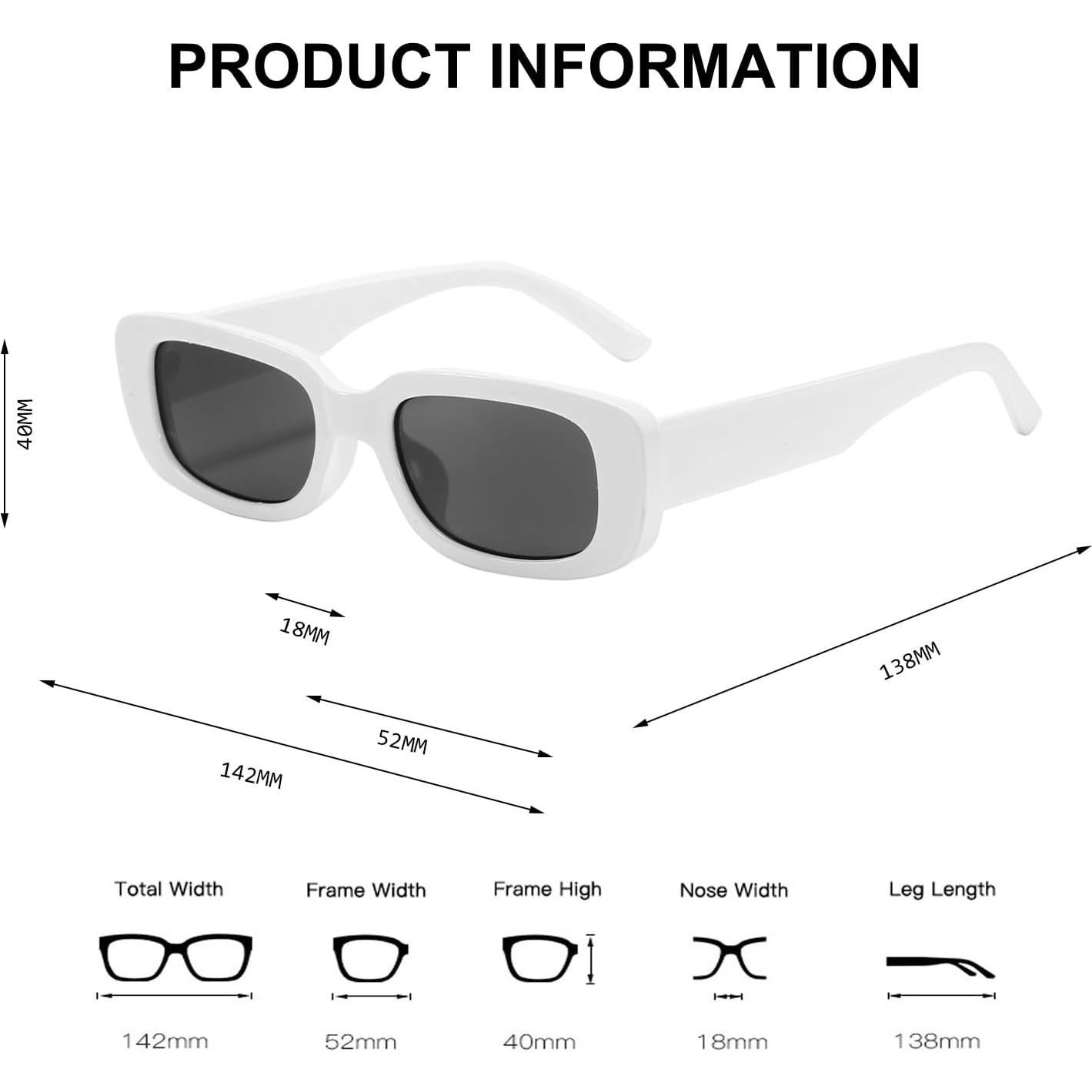 Gafas de Sol BUTABY Rectangulares UV400 para Mujeres