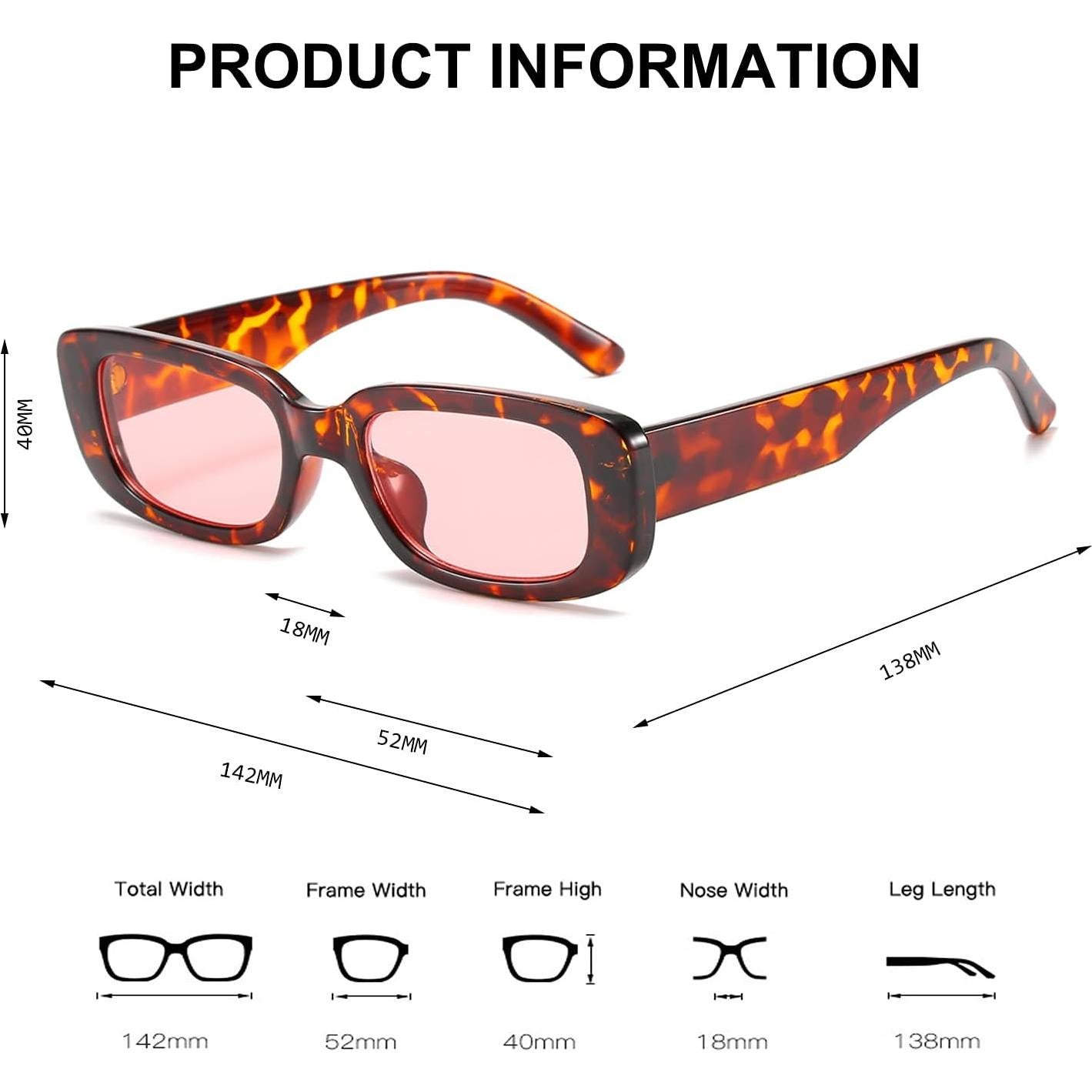 Gafas de Sol BUTABY Rectangulares UV400 Moda Vintage