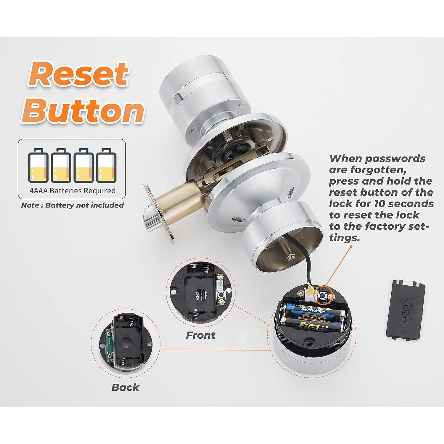 Perilla de puerta inteligente Buoan YL-99 plata con teclado