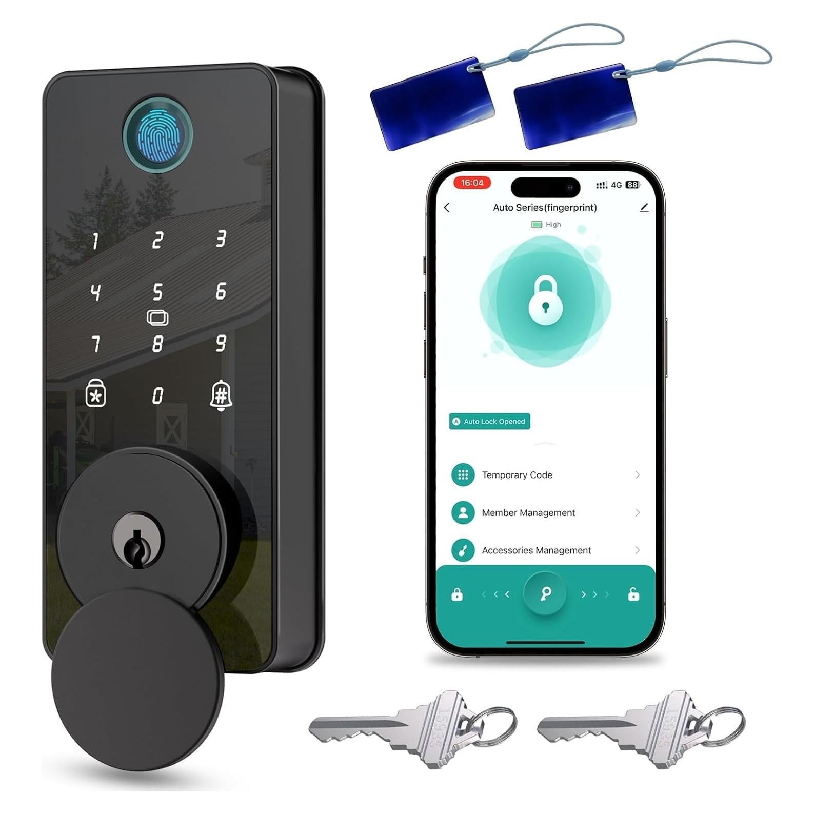 Cerradura Inteligente Biquole QEK-S03 con Huella Dactilar y App