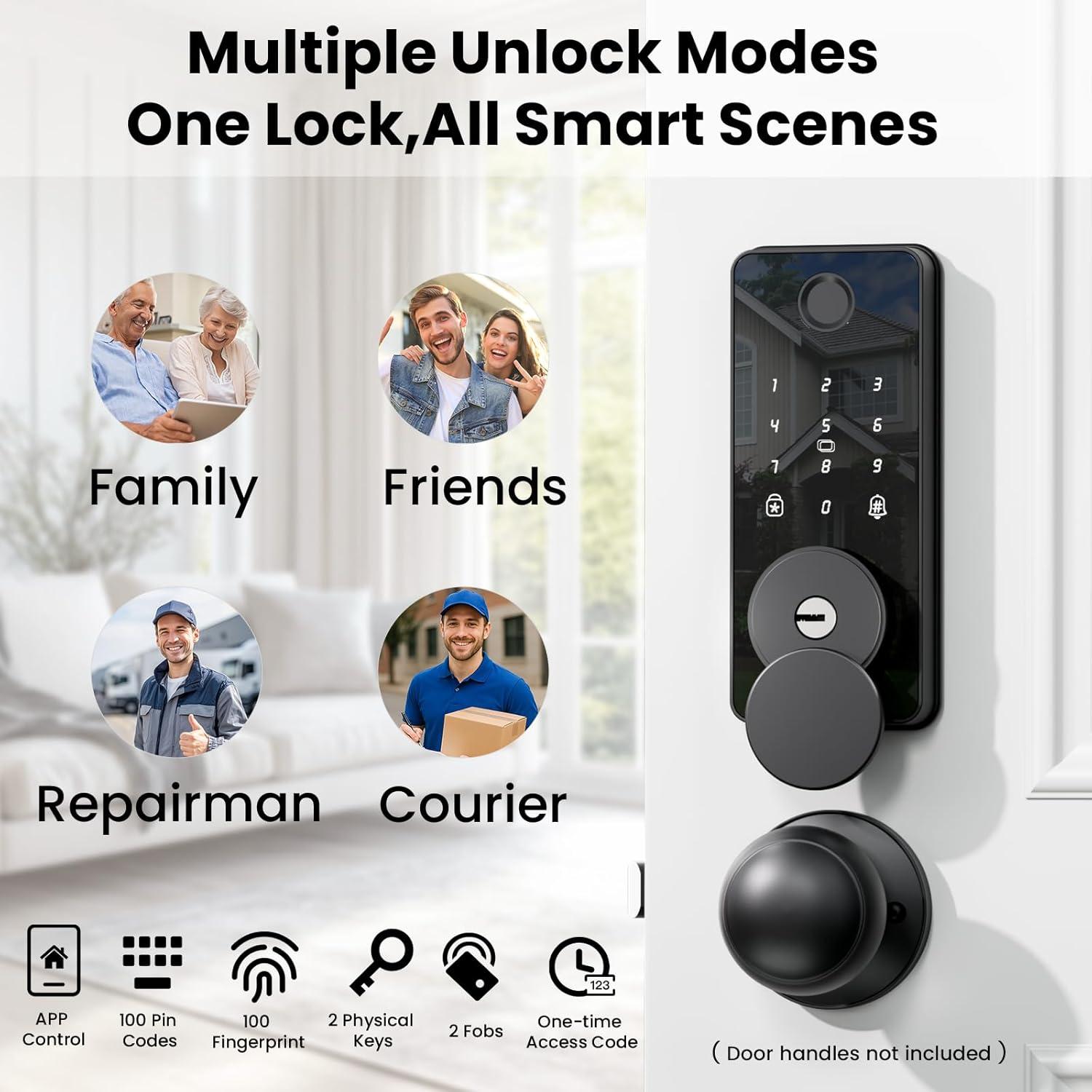 Cerradura Inteligente Biquole QEK-S03 con Huella Dactilar y App