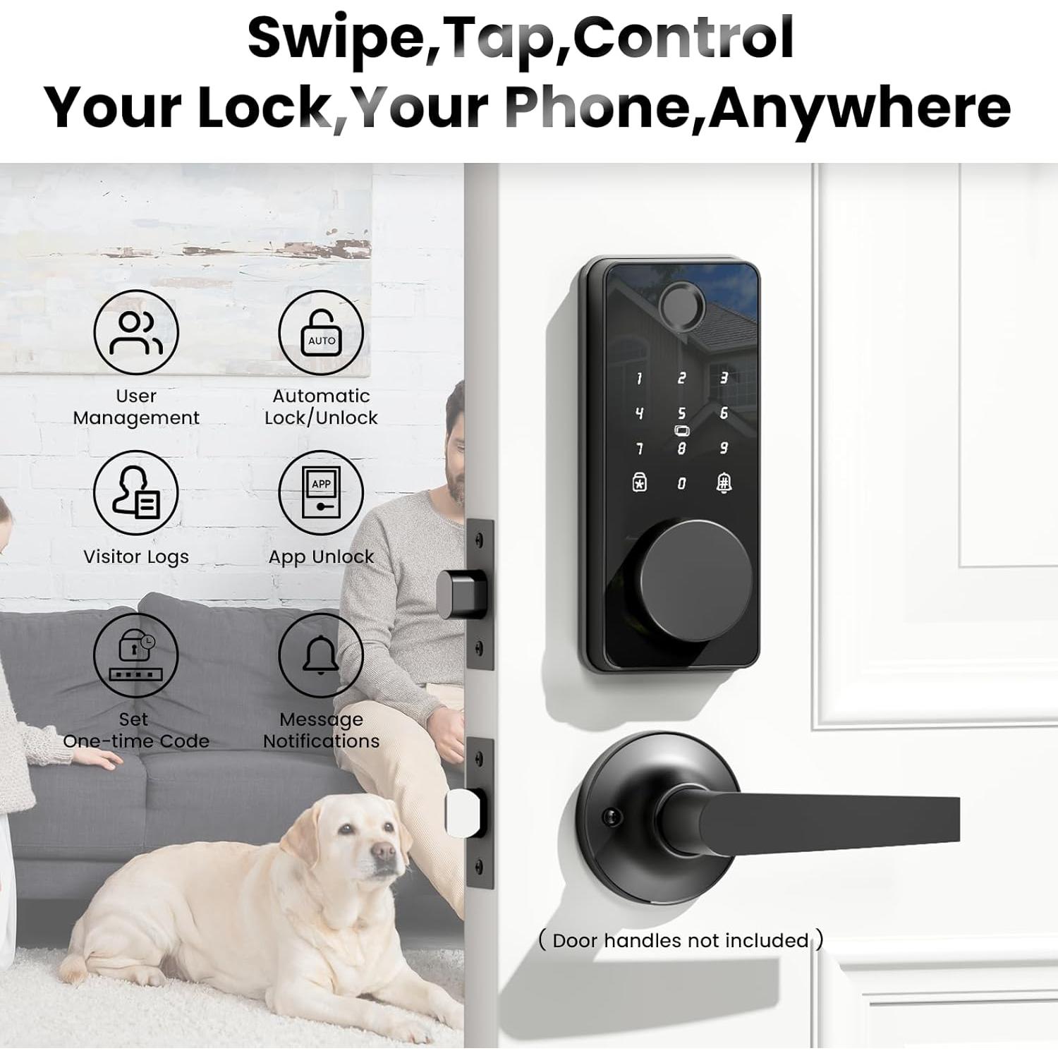 Cerradura Inteligente Biquole QEK-S03 con Huella Dactilar y App