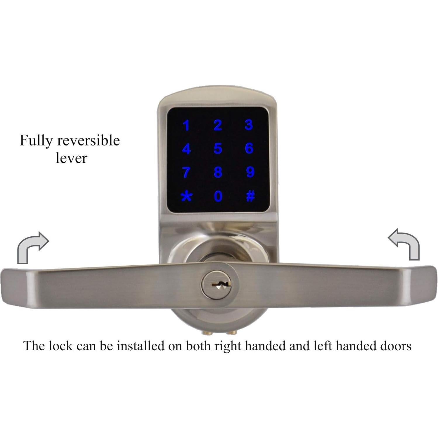 Cerradura Inteligente Scyan X3 Teclado Táctil Níquel Satinado