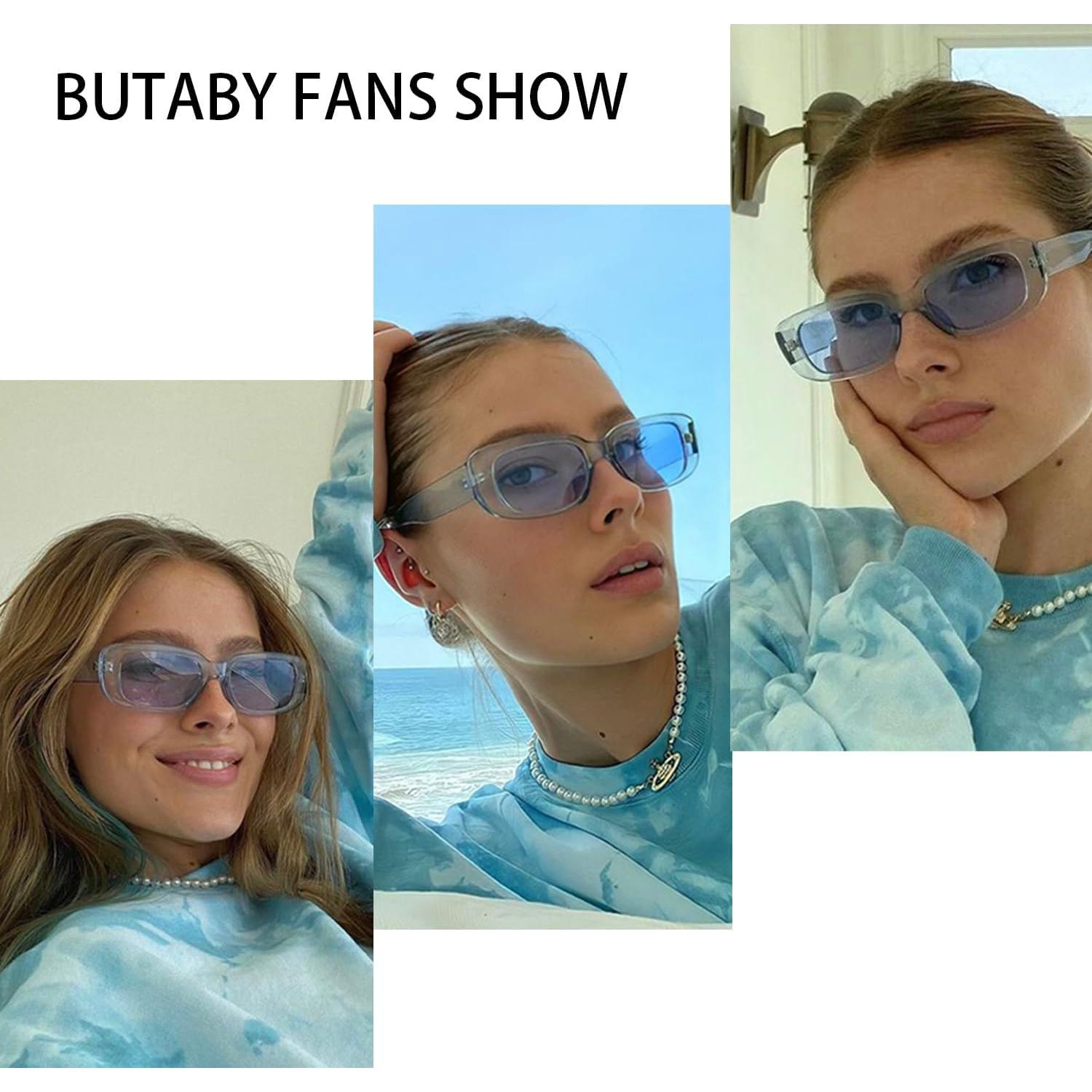 Gafas de Sol BUTABY Rectangulares UV400 para Mujeres