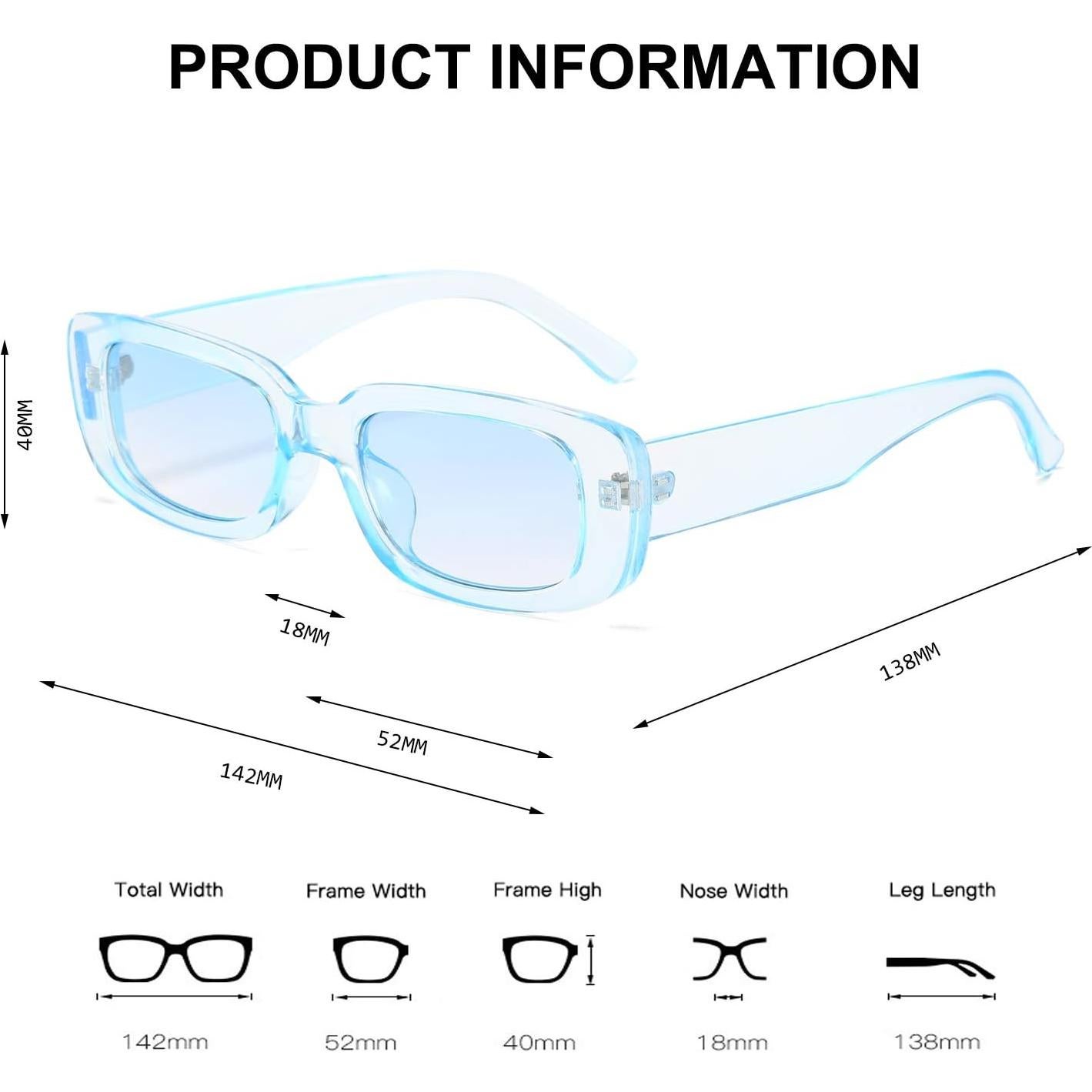 Gafas de Sol BUTABY Rectangulares UV400 para Mujeres