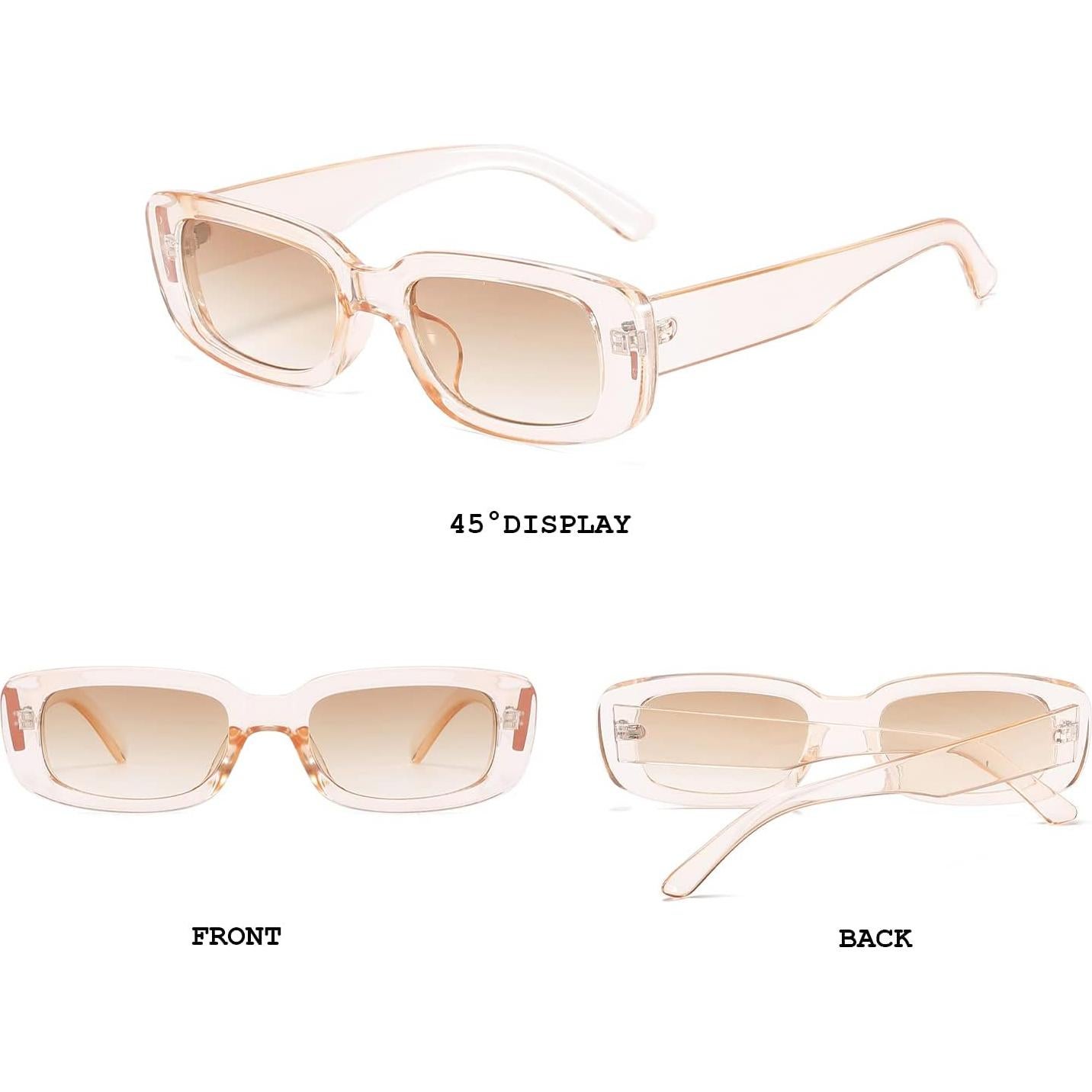 BUTABY Gafas de Sol Rectangulares UV400 para Mujeres