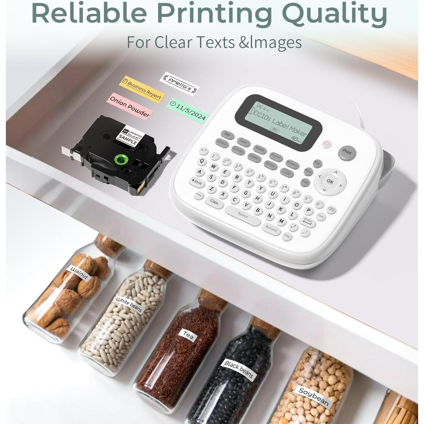 Máquina de Etiquetas VolenGo D210S con Cinta Laminada 12mm