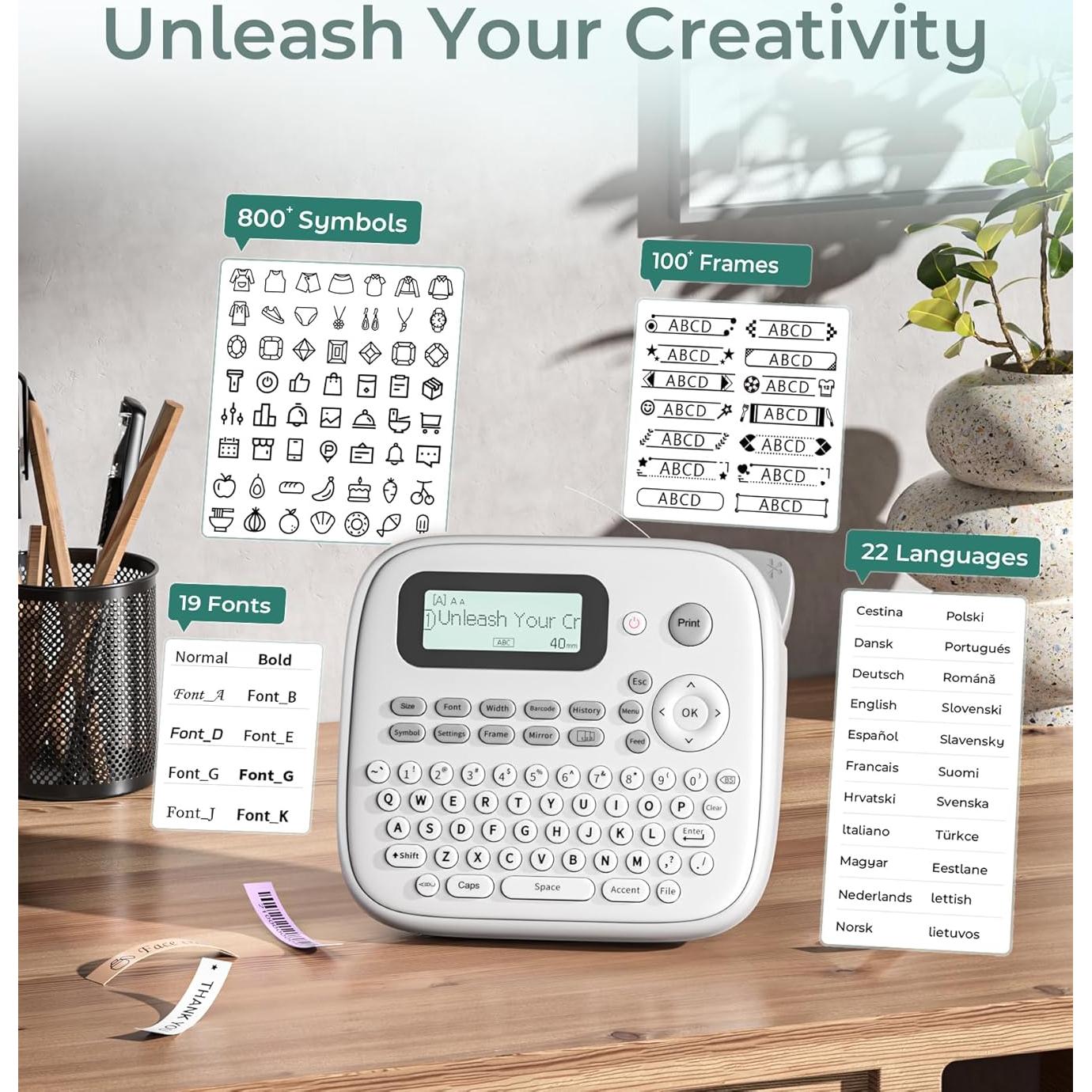 Máquina de Etiquetas VolenGo D210S con Cinta Laminada 12mm