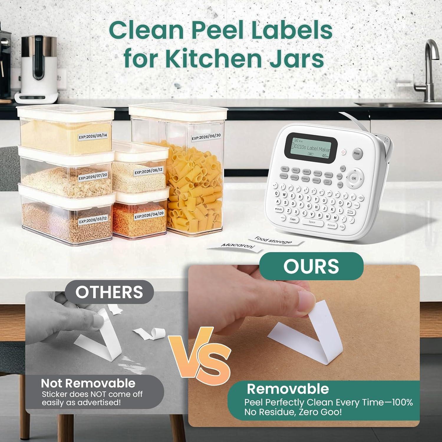 Máquina de Etiquetas VolenGo D210S con Cinta Laminada 12mm