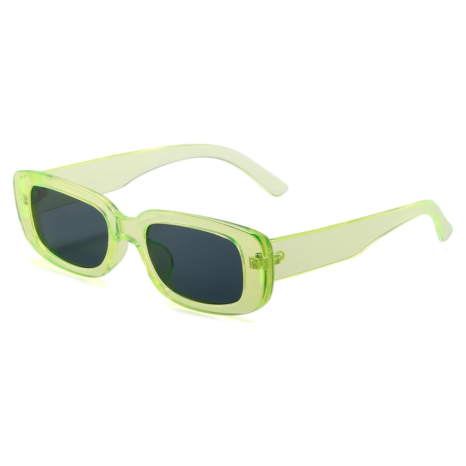 Gafas de sol BUTABY para mujer, retro UV400, marco verde