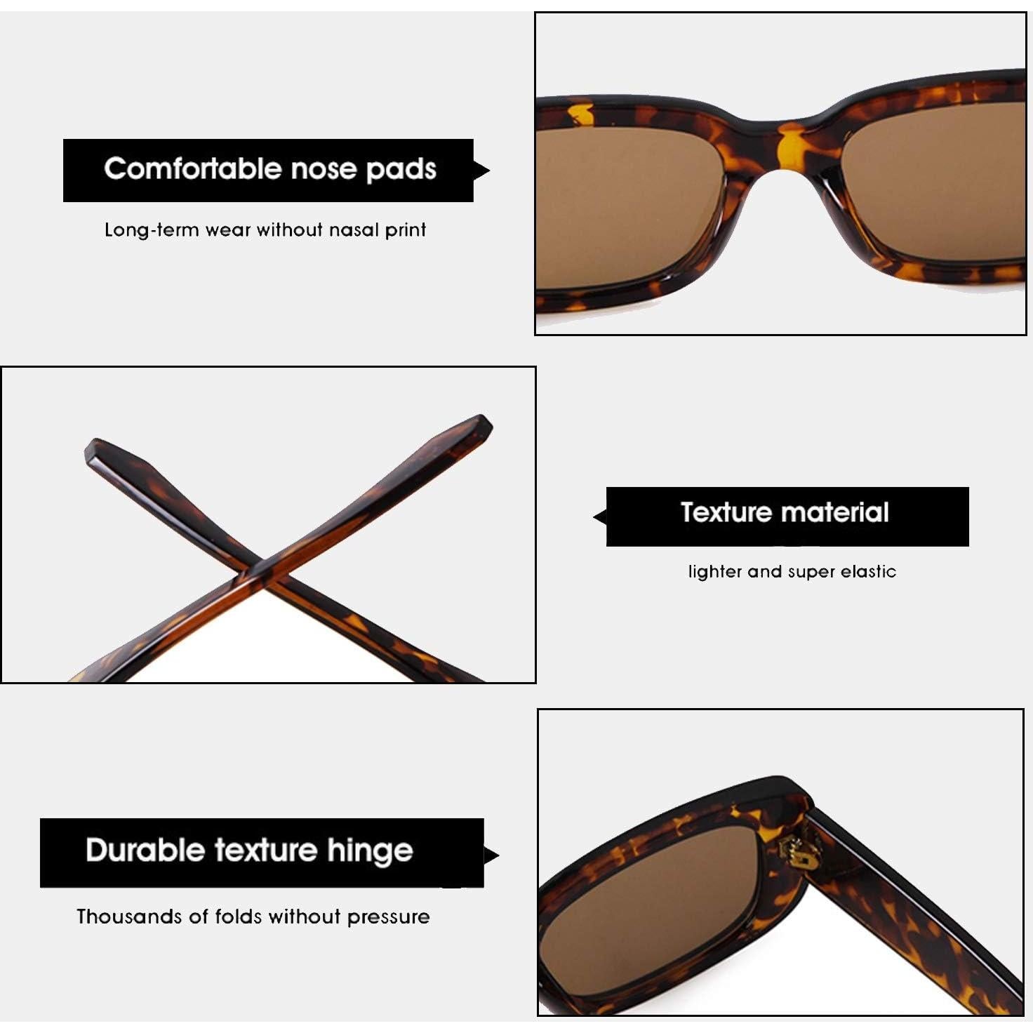Gafas de Sol BUTABY Retro UV400 para Mujeres Marco Leopardo