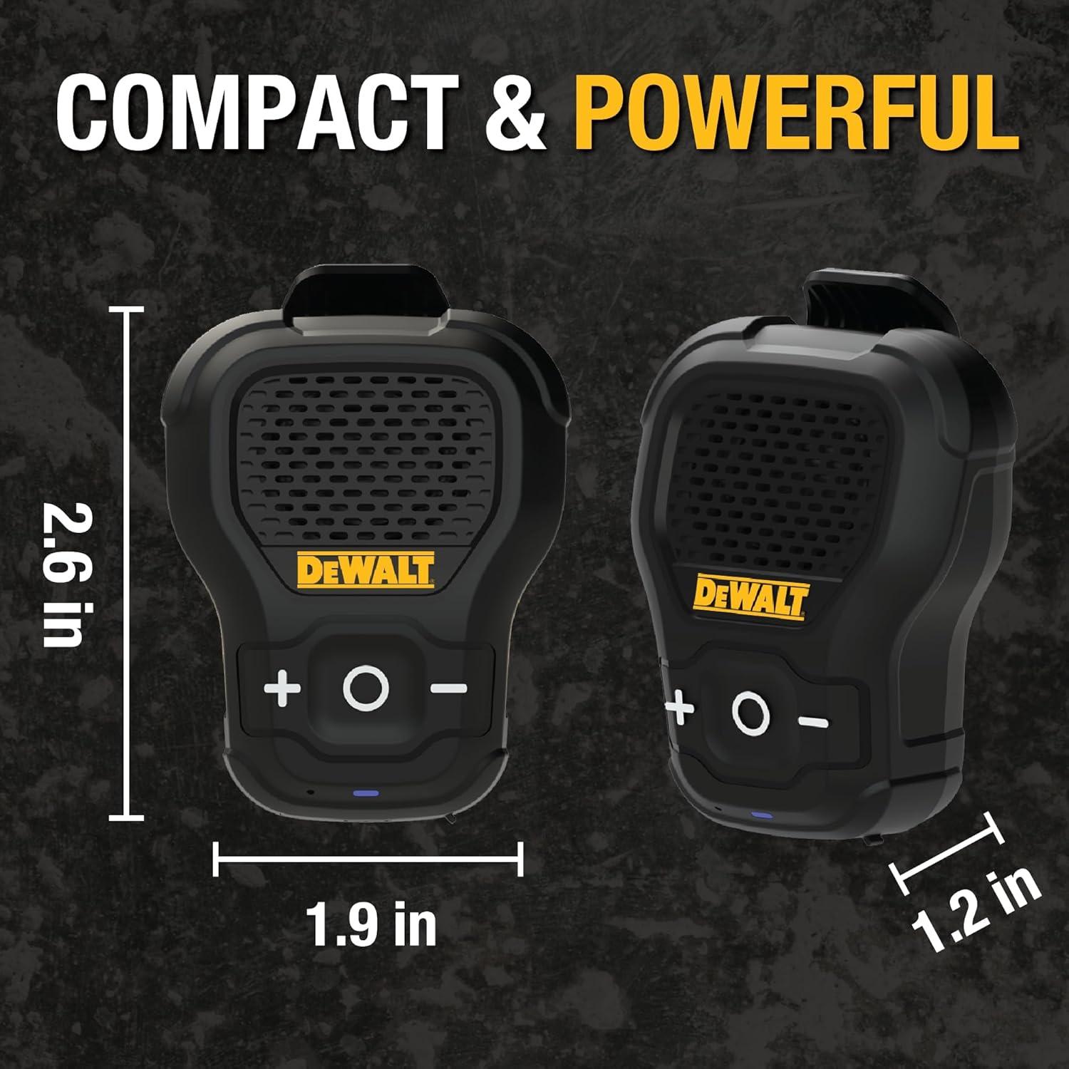 Altavoz Bluetooth DEWALT Portátil Resistente al Agua Negro